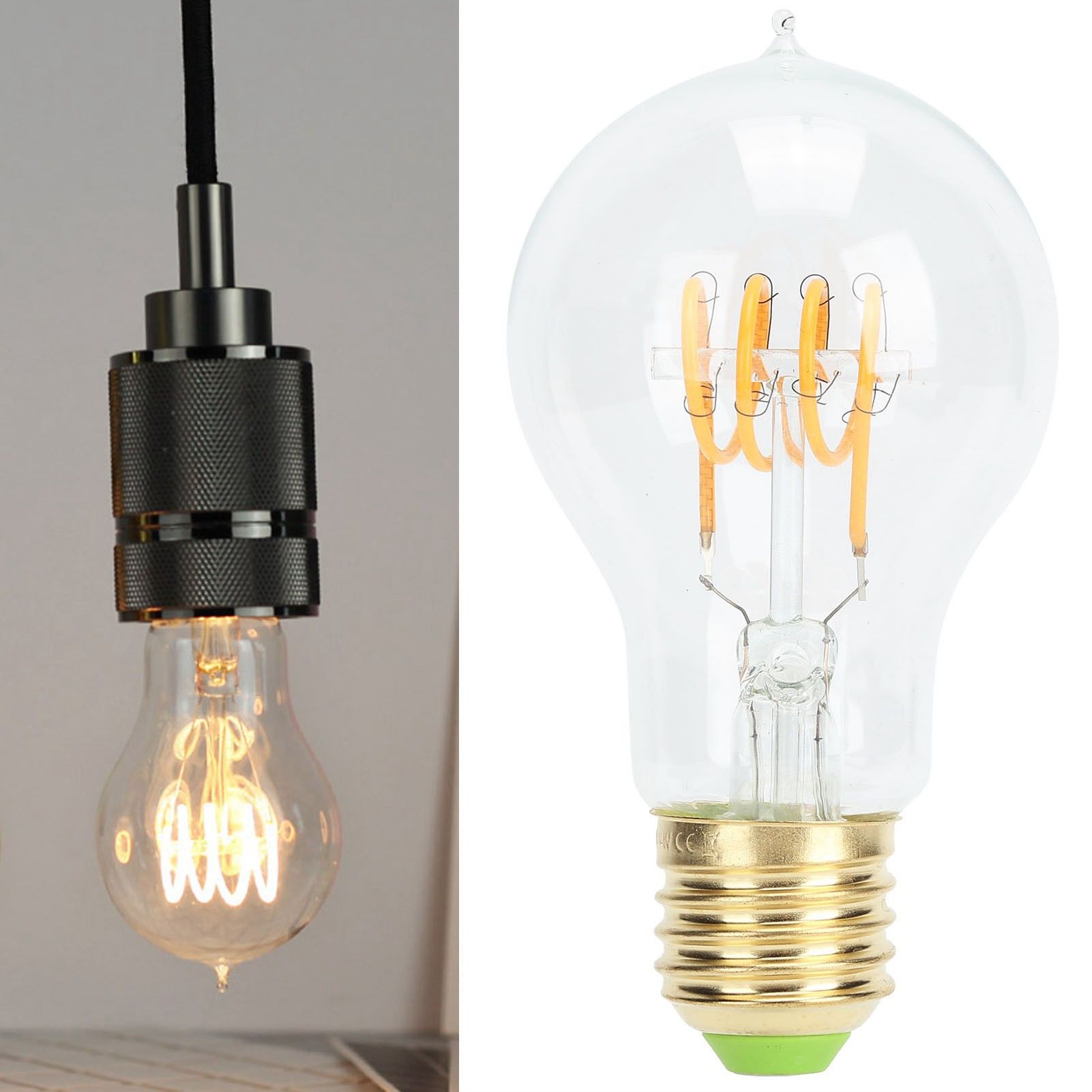 A60 Tipped Antique Bulb Dimmable LED Filament Lamp for Coffee Shop Retro view 11