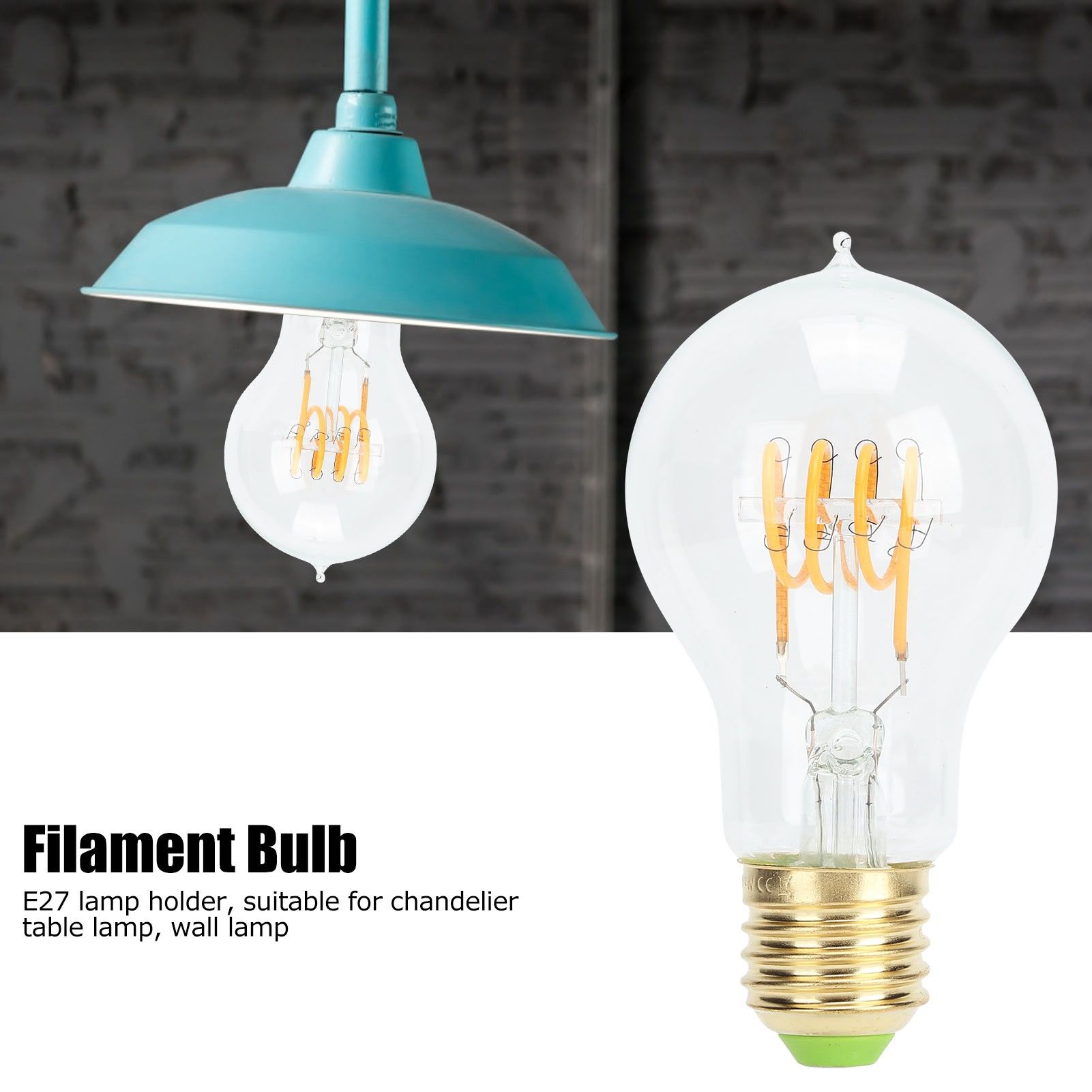 A60 Tipped Antique Bulb Dimmable LED Filament Lamp for Coffee Shop Retro view 14