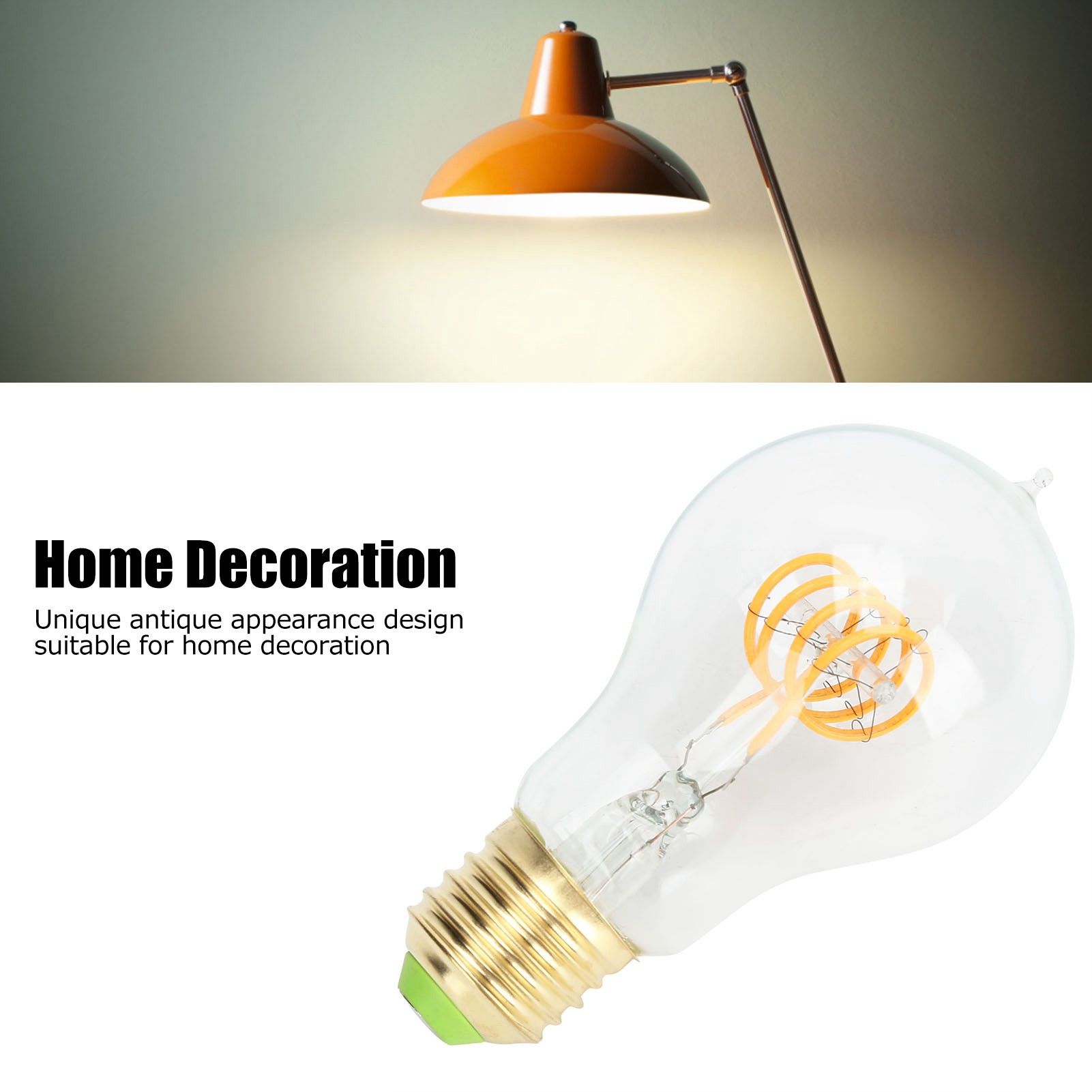 A60 Tipped Antique Bulb Dimmable LED Filament Lamp for Coffee Shop Retro view 15