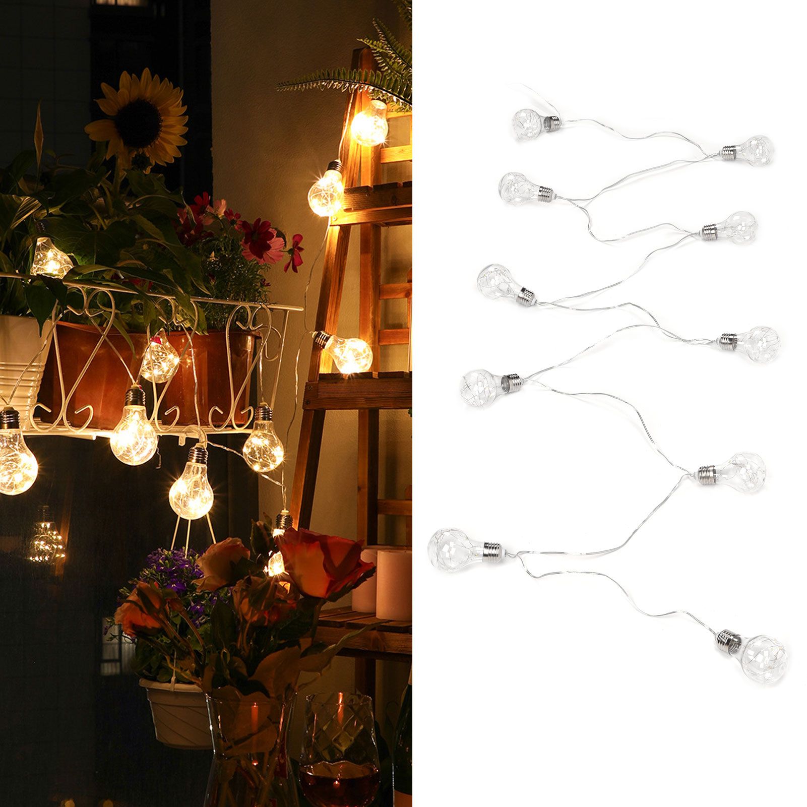 LED Light Strings Waterproof Copper Wire Lamp String E27 Bulb String Lights view 12