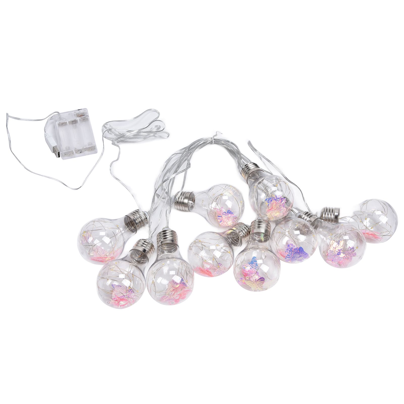 Butterfly Bulb Light String IP45 Waterproof 100LEDs Copper Wire Lamp String