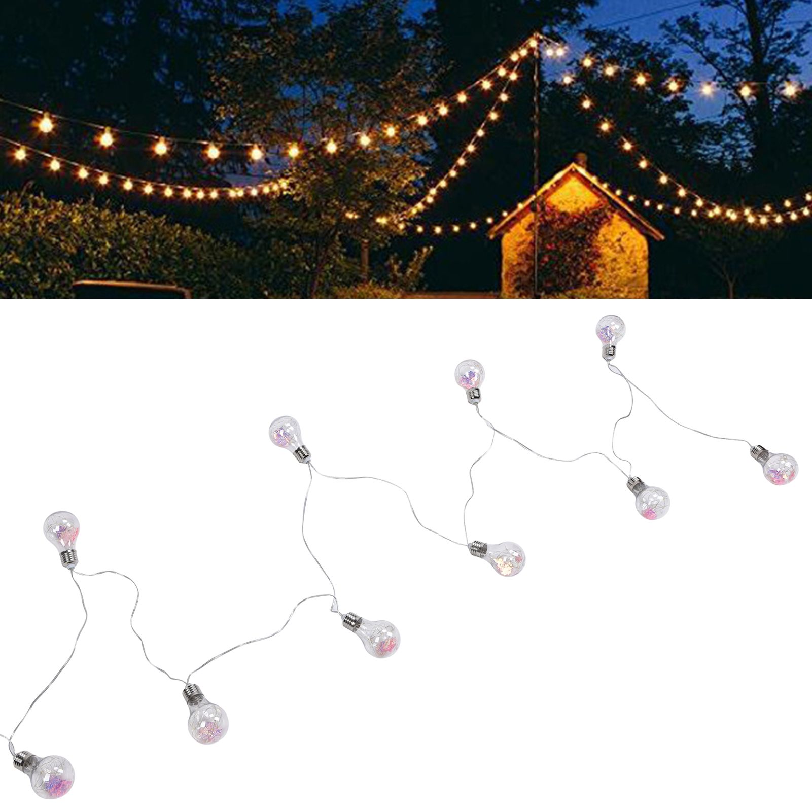 Butterfly Bulb Light String IP45 Waterproof 100LEDs Copper Wire Lamp String view 12