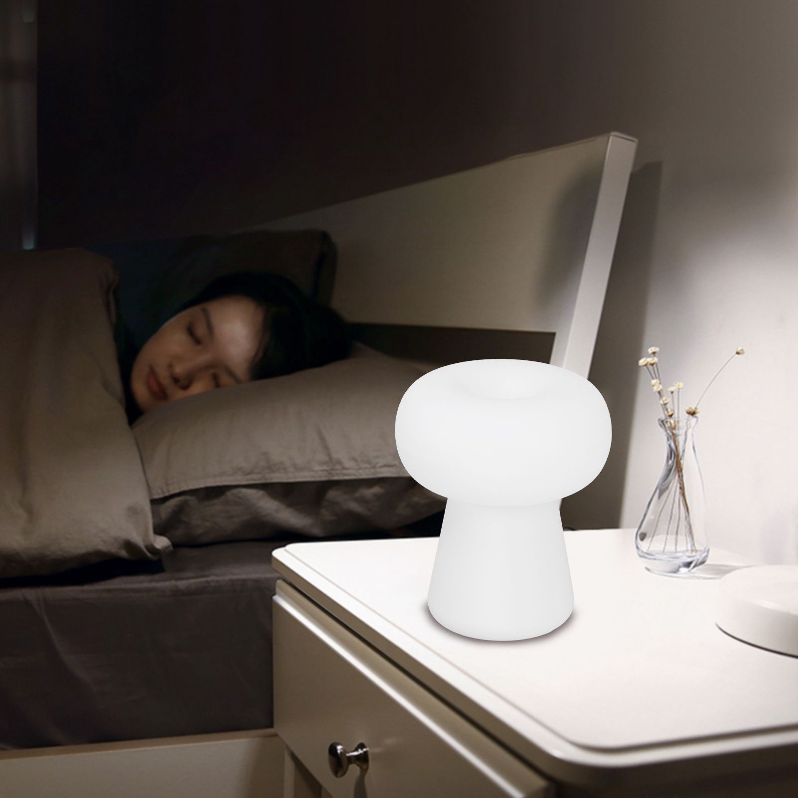 Night Light 3W Mushroom Shape Sensor Lamp USB Powered Desktop Light for Indoor view 12