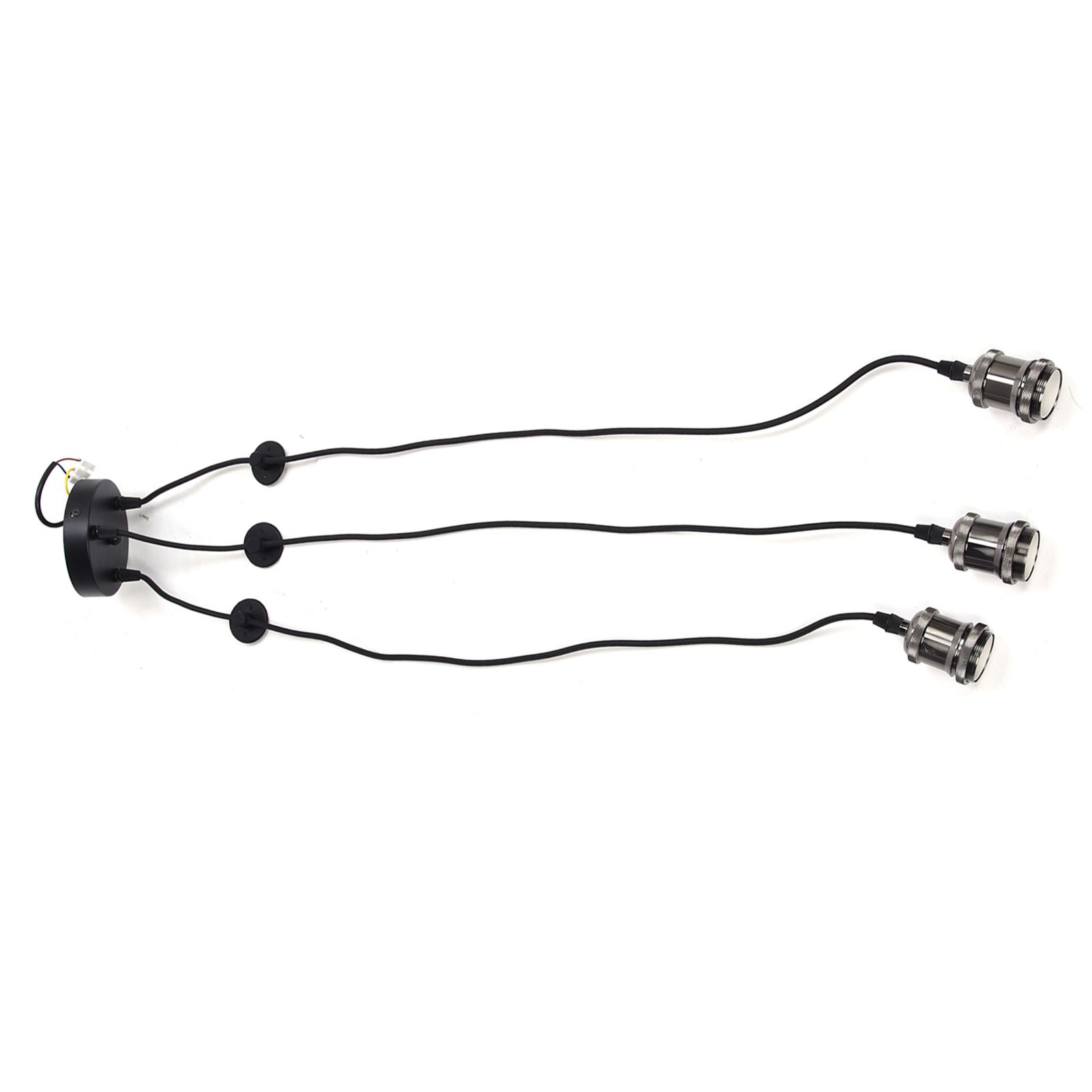 3 Arms Chandelier Lamp Holder Metal Retro Decoration Ceiling Light Socket for view 10