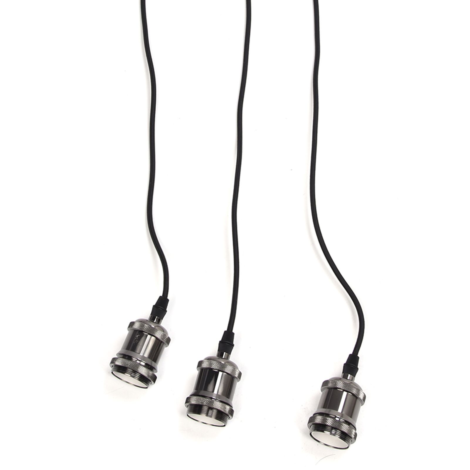 3 Arms Chandelier Lamp Holder Metal Retro Decoration Ceiling Light Socket for view 13