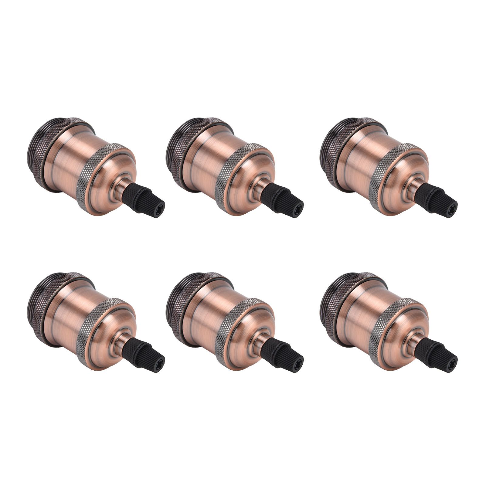 6 Pcs Lamp Holder Metal E26 E27 Screw Retro Lighting Base Accessories with view 2
