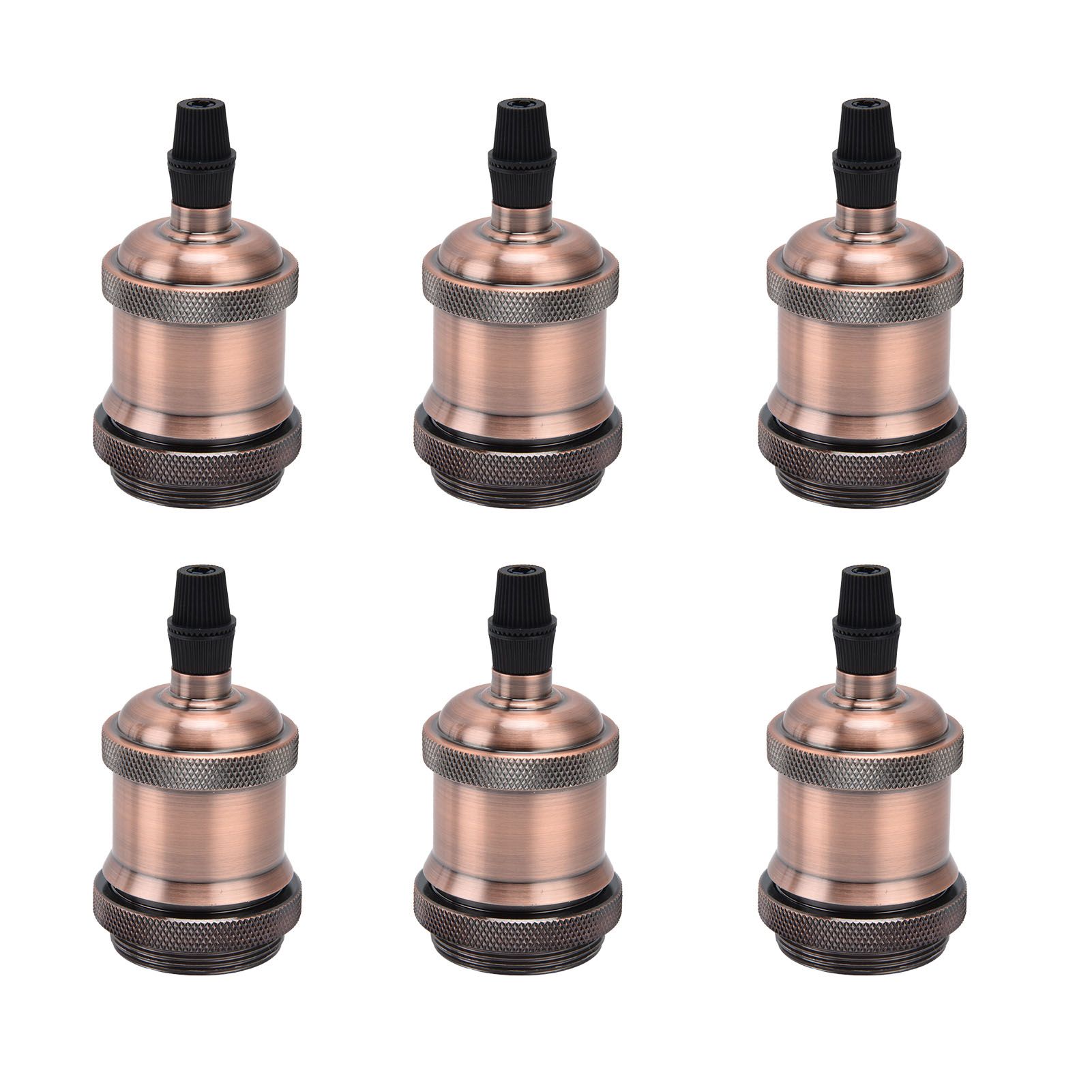 6 Pcs Lamp Holder Metal E26 E27 Screw Retro Lighting Base Accessories with view 7