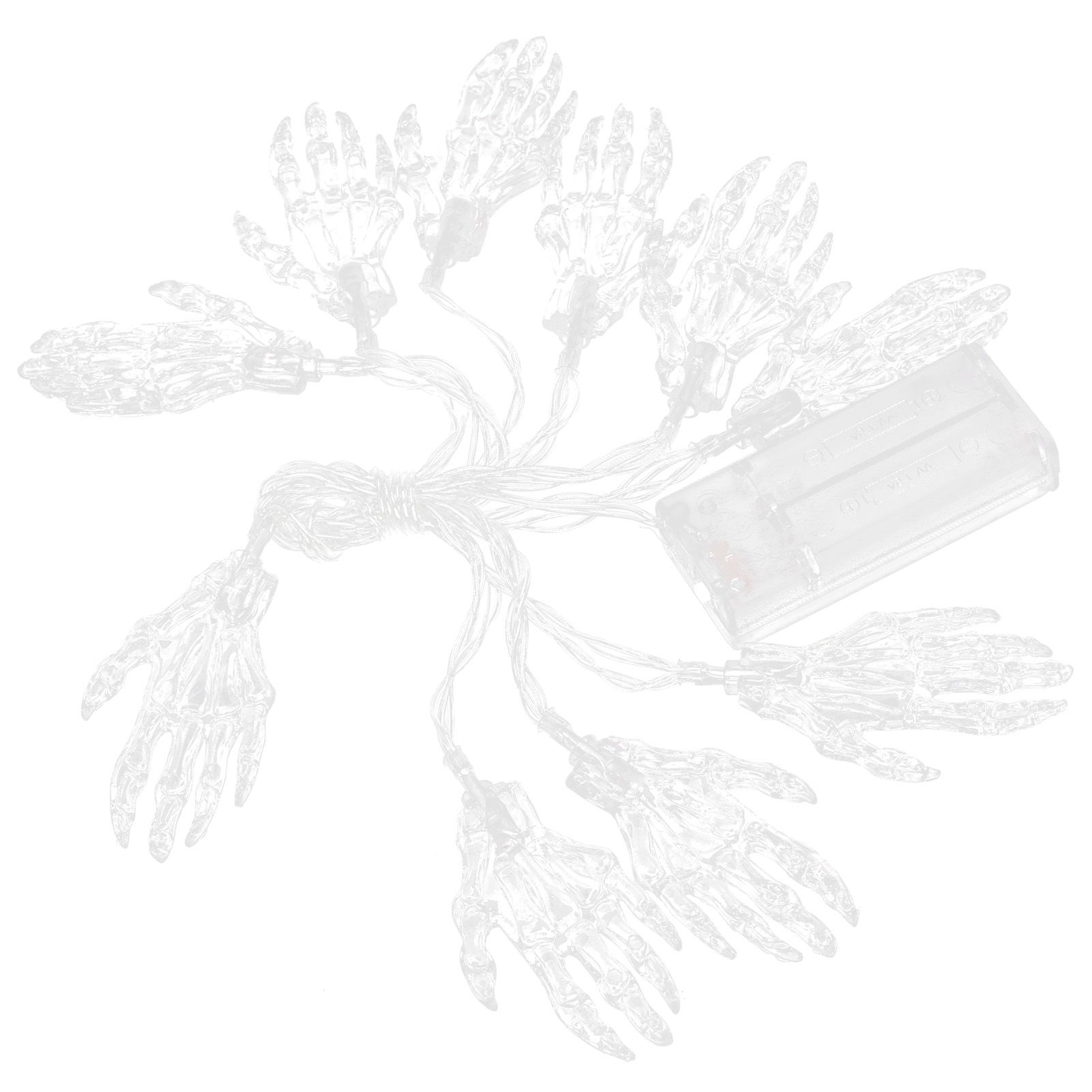 10 Pcs Halloween Skeleton Hand Lights String Battery Powered LED Halloween view 10