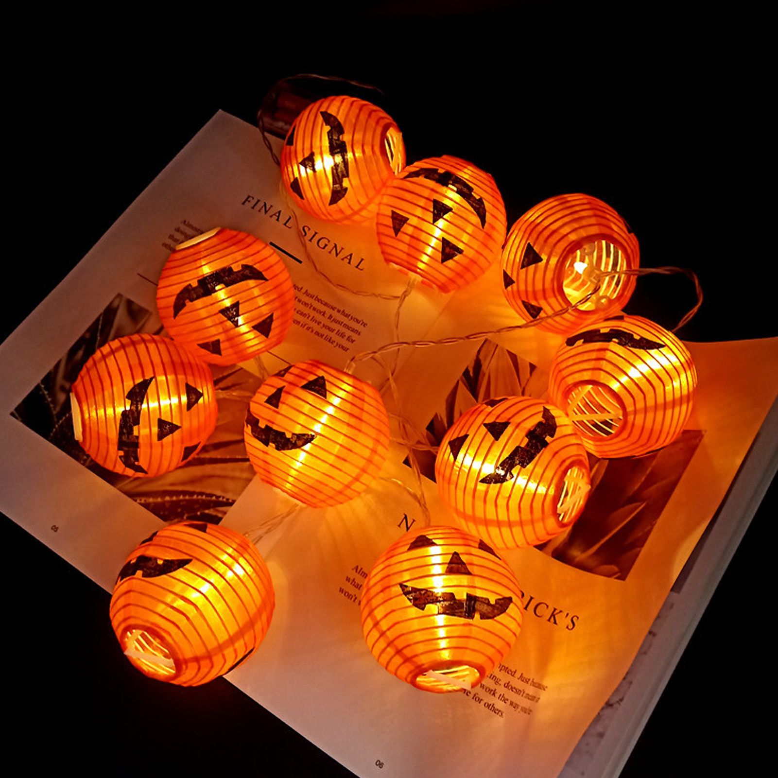 3m Halloween Pumpkin Lantern String LED Halloween Pumpkin String Lights for view 11