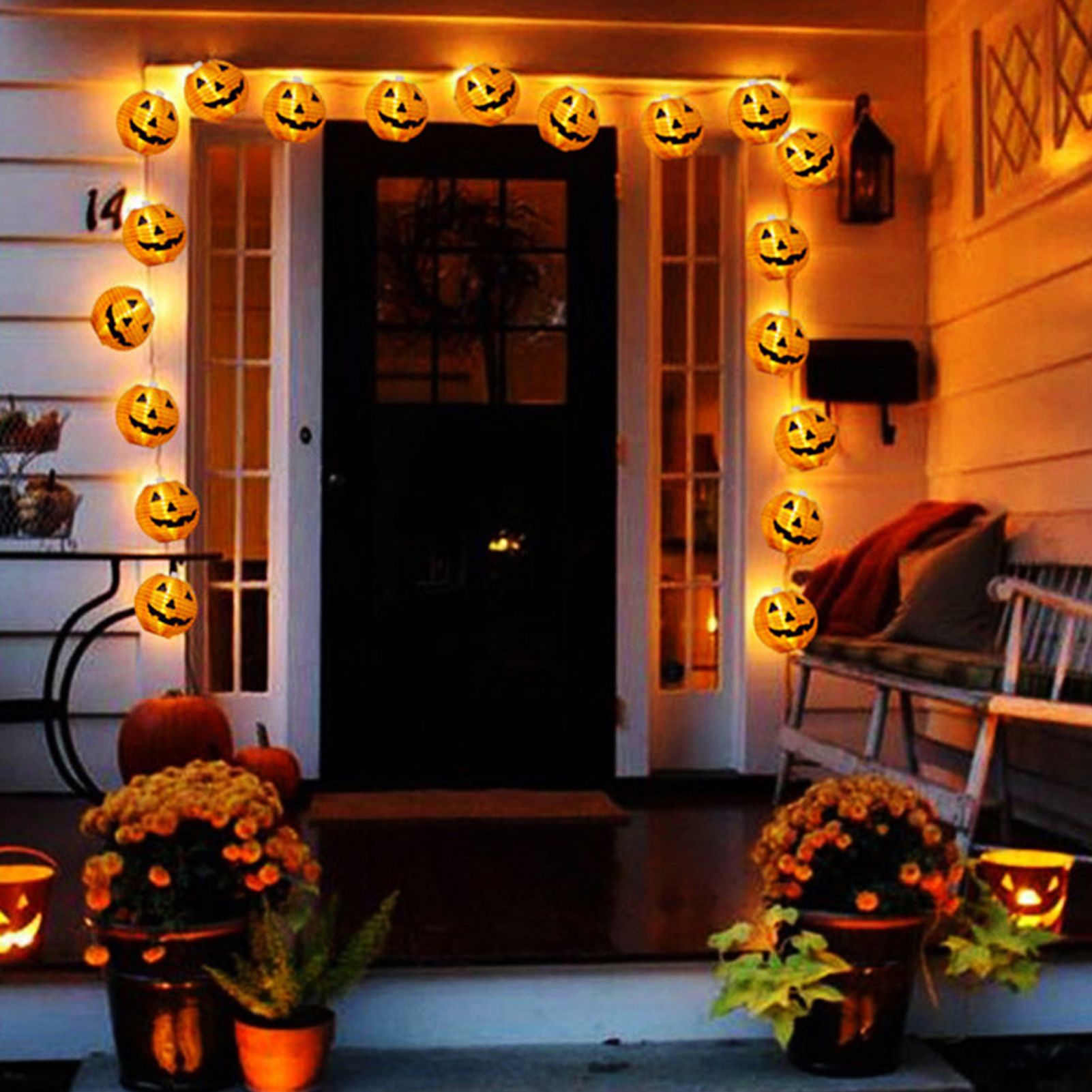 3m Halloween Pumpkin Lantern String LED Halloween Pumpkin String Lights for view 12