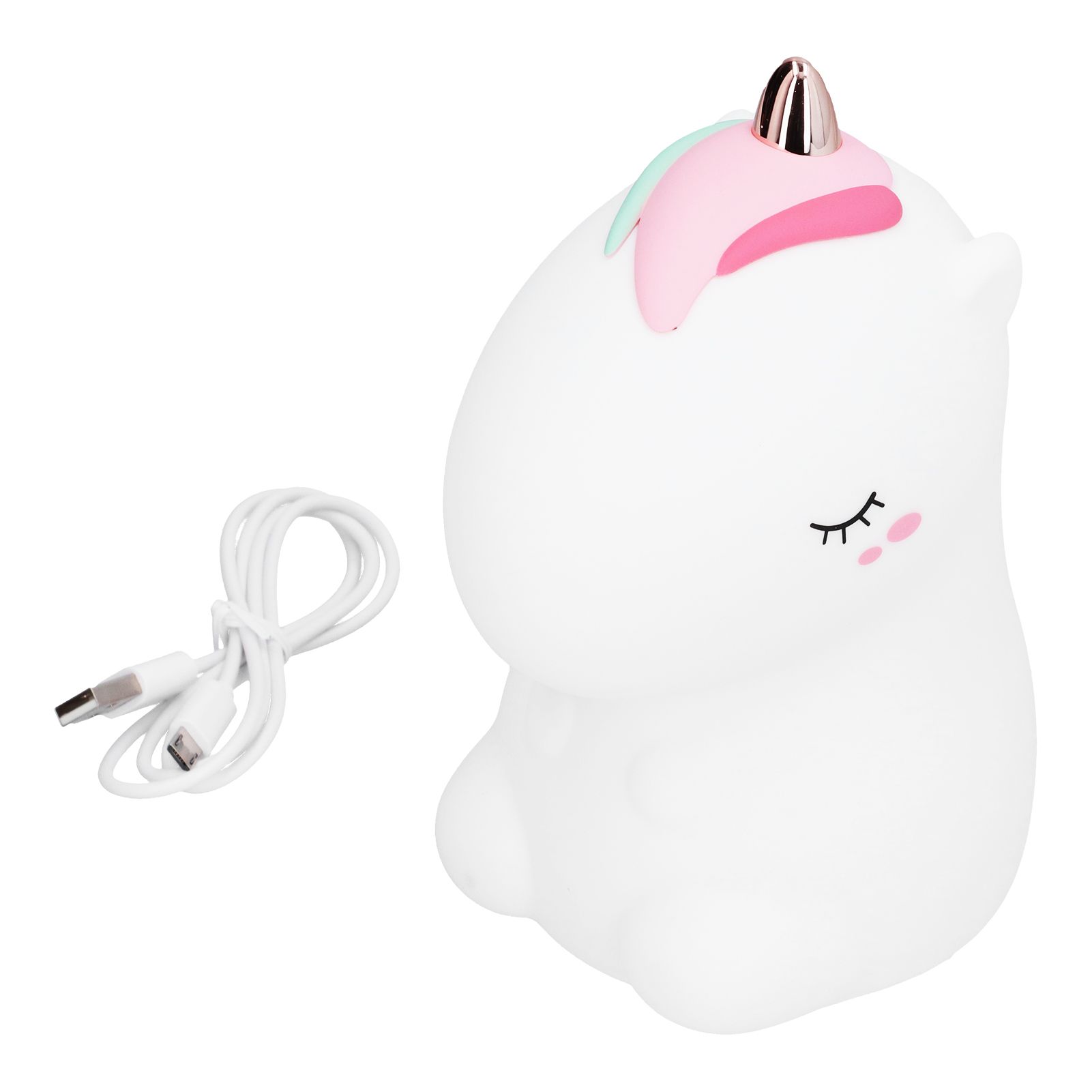 LED Animal Night Light USB Charging Silicone Cute Color Changing Lamp for