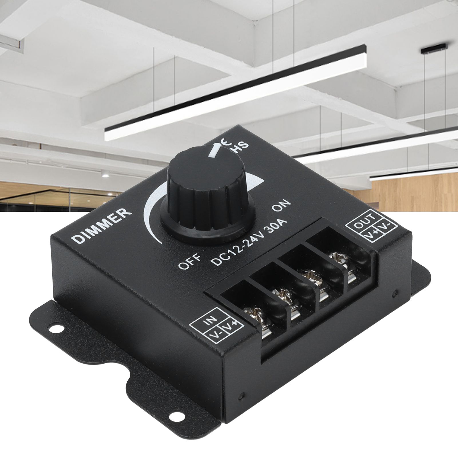 30A LED Dimmer PWM Unicolor Single Channel Adjustable Dimming Controller DC view 12