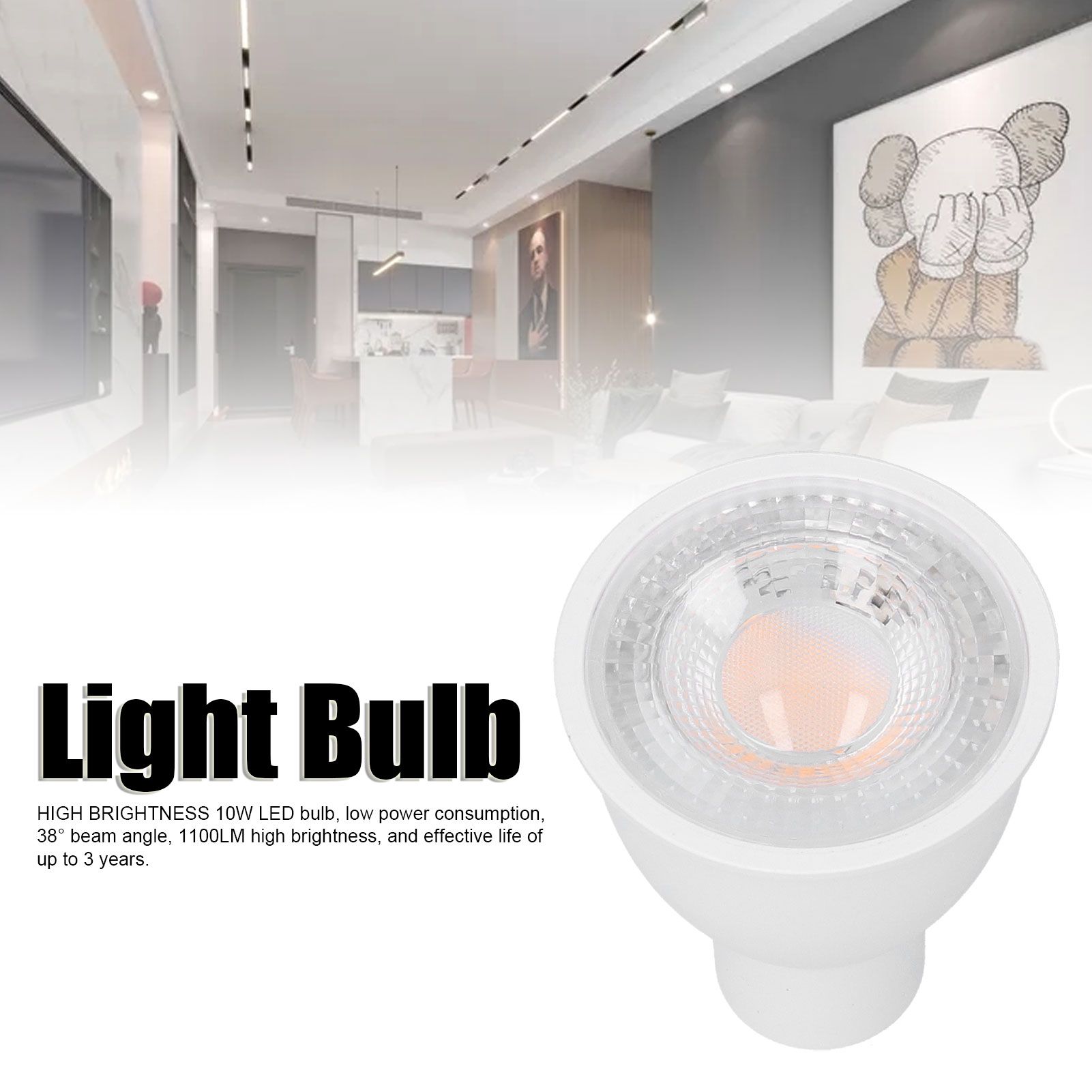 10W GU10 LED Light Bulb 1100LM Spotlight Bulb Home Embedded Lighting for view 14