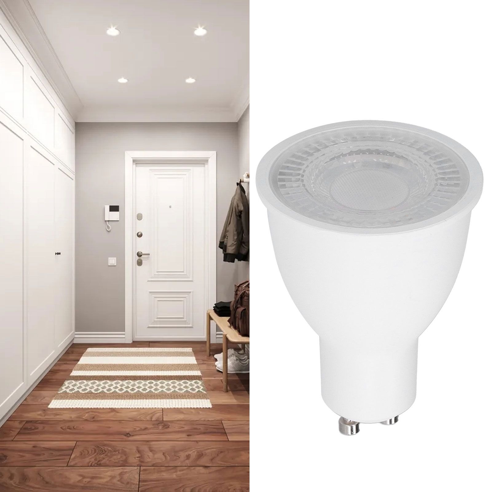 10W GU10 LED Light Bulb 1100LM Spotlight Bulb Home Embedded Lighting for view 12