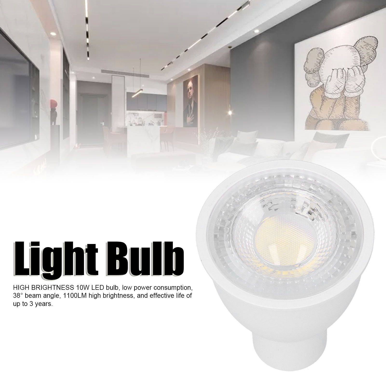 10W GU10 LED Light Bulb 1100LM Spotlight Bulb Home Embedded Lighting for view 14