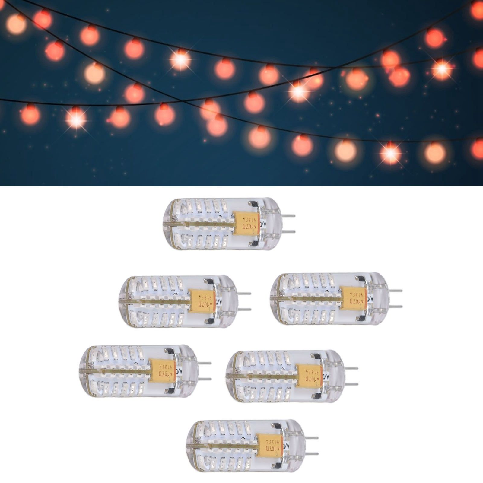 6Pcs LED Bulb Easy Install Light Transmission Uniform Light Output Color Bulb view 12
