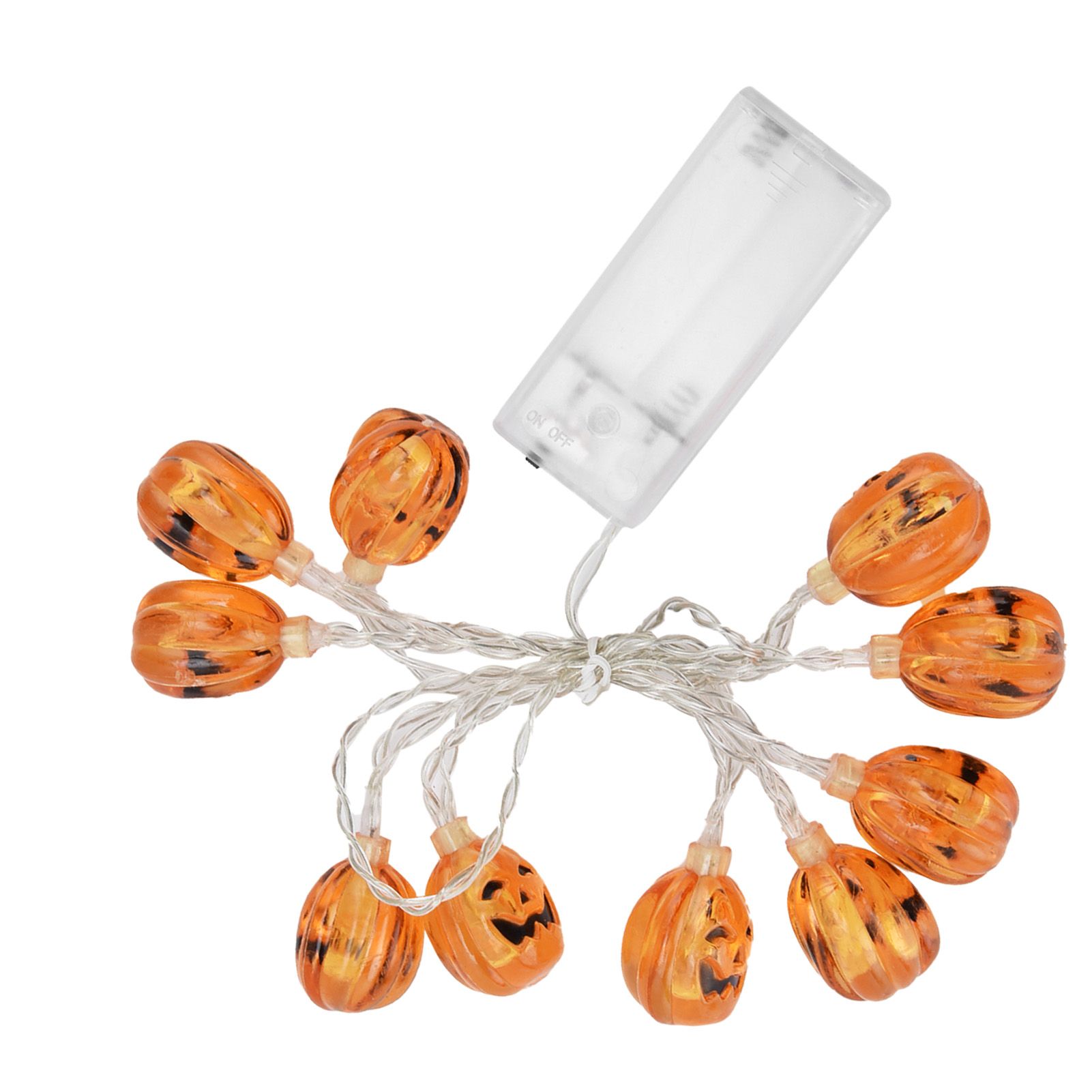 10LED Pumpkin String Lights Battery Operated Halloween Decorative Lamp for view 2