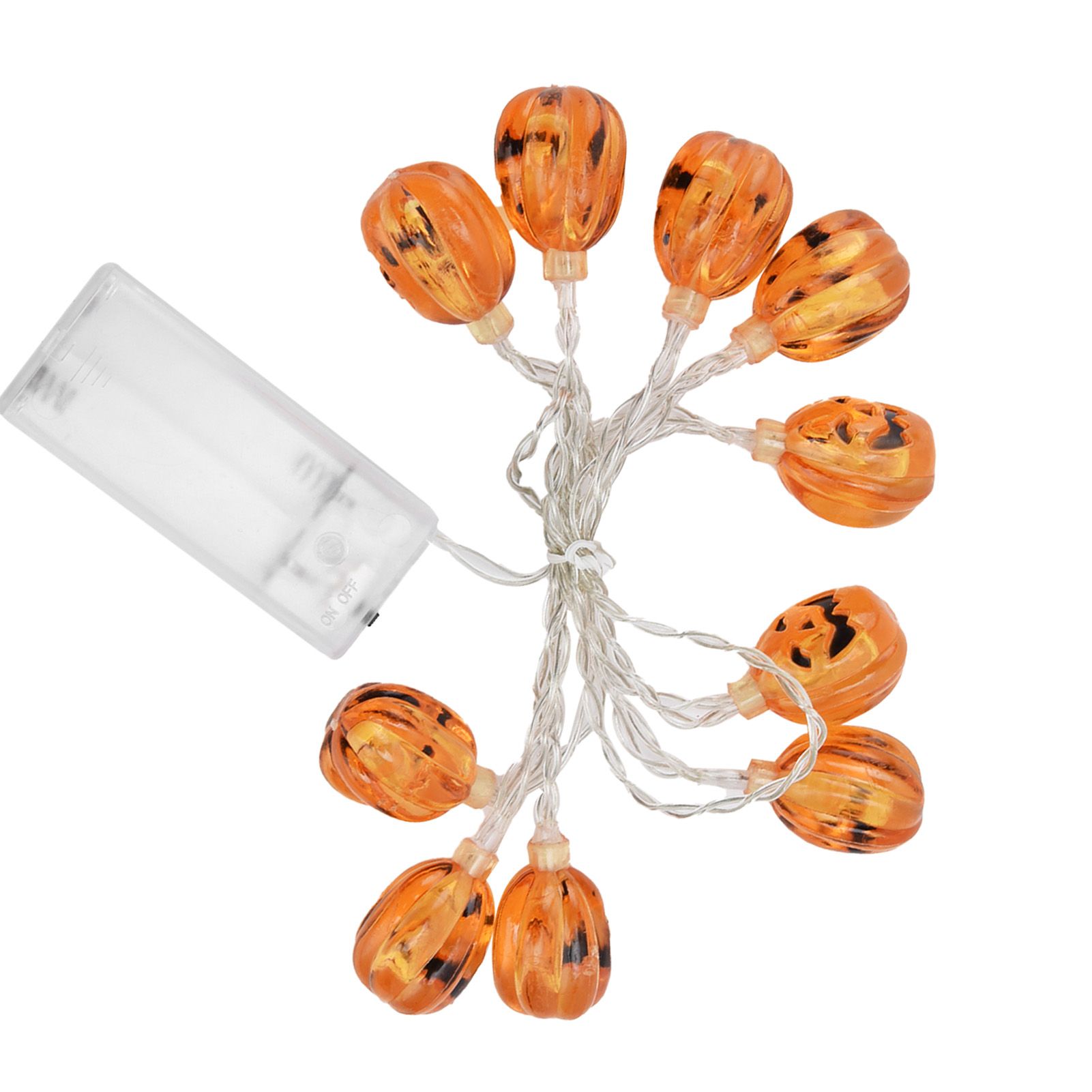10LED Pumpkin String Lights Battery Operated Halloween Decorative Lamp for view 3