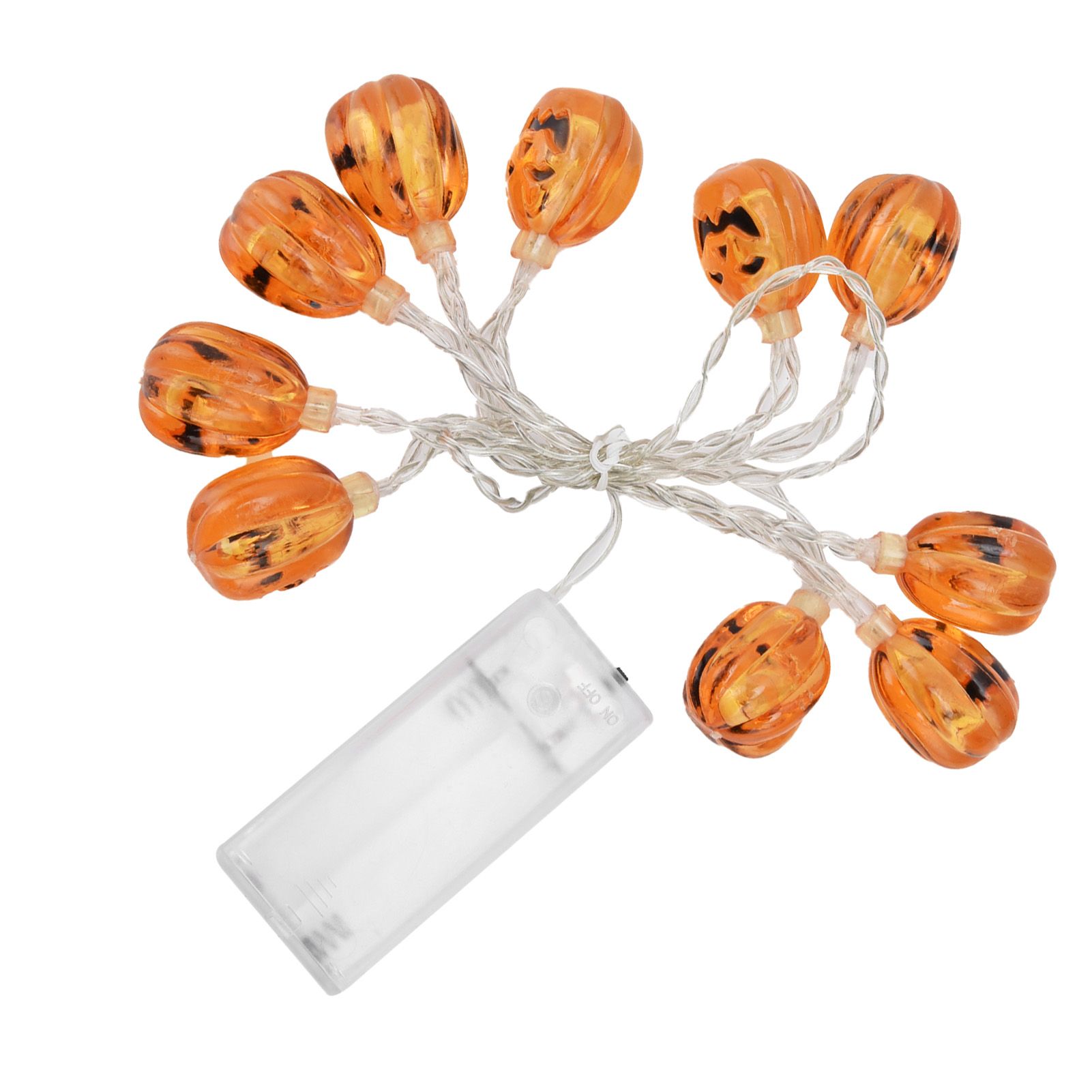 10LED Pumpkin String Lights Battery Operated Halloween Decorative Lamp for view 5