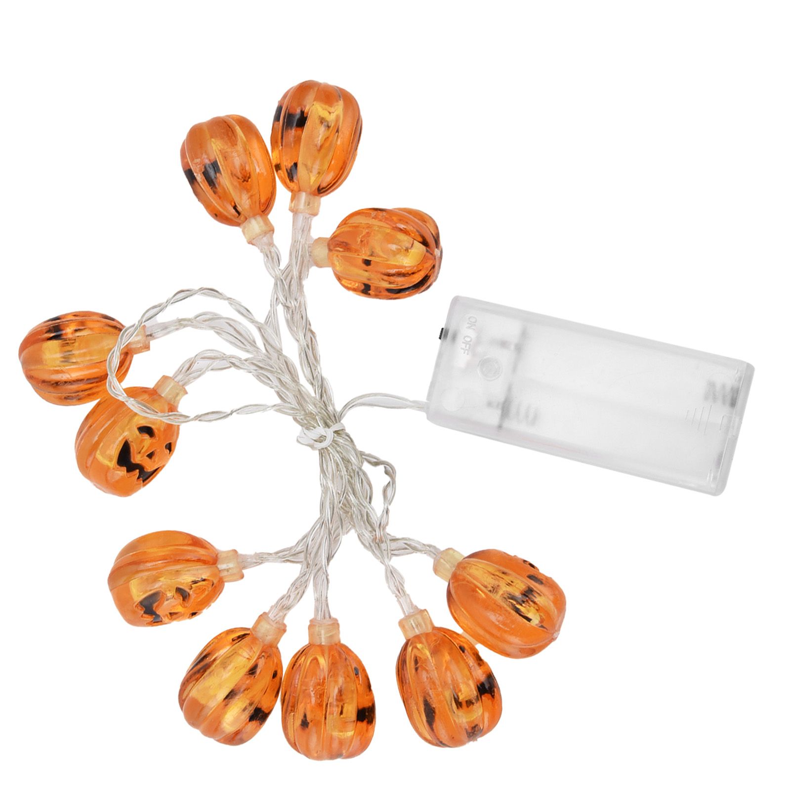 10LED Pumpkin String Lights Battery Operated Halloween Decorative Lamp for view 6