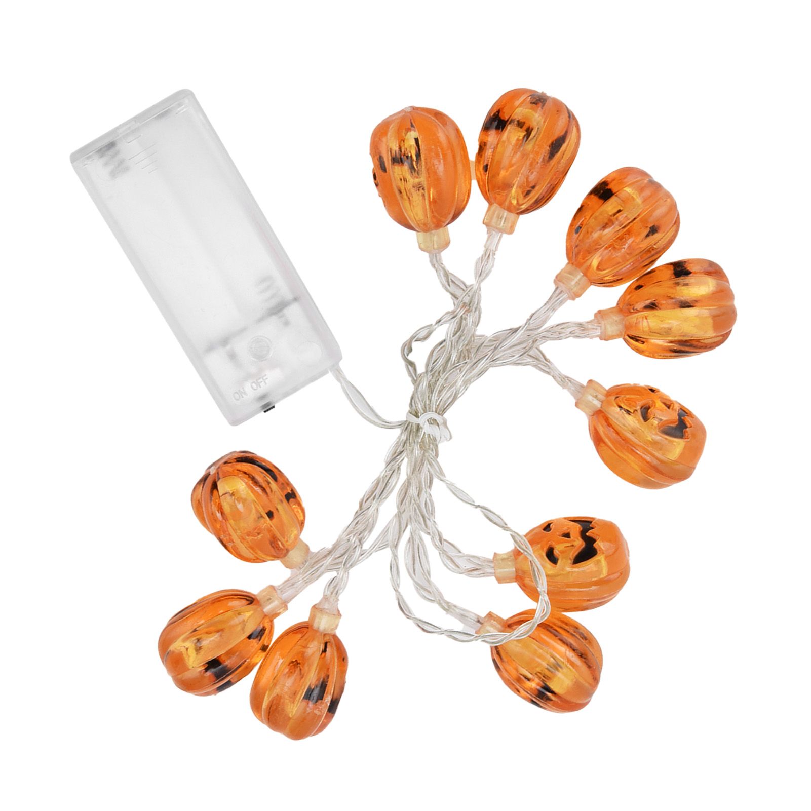 10LED Pumpkin String Lights Battery Operated Halloween Decorative Lamp for view 7