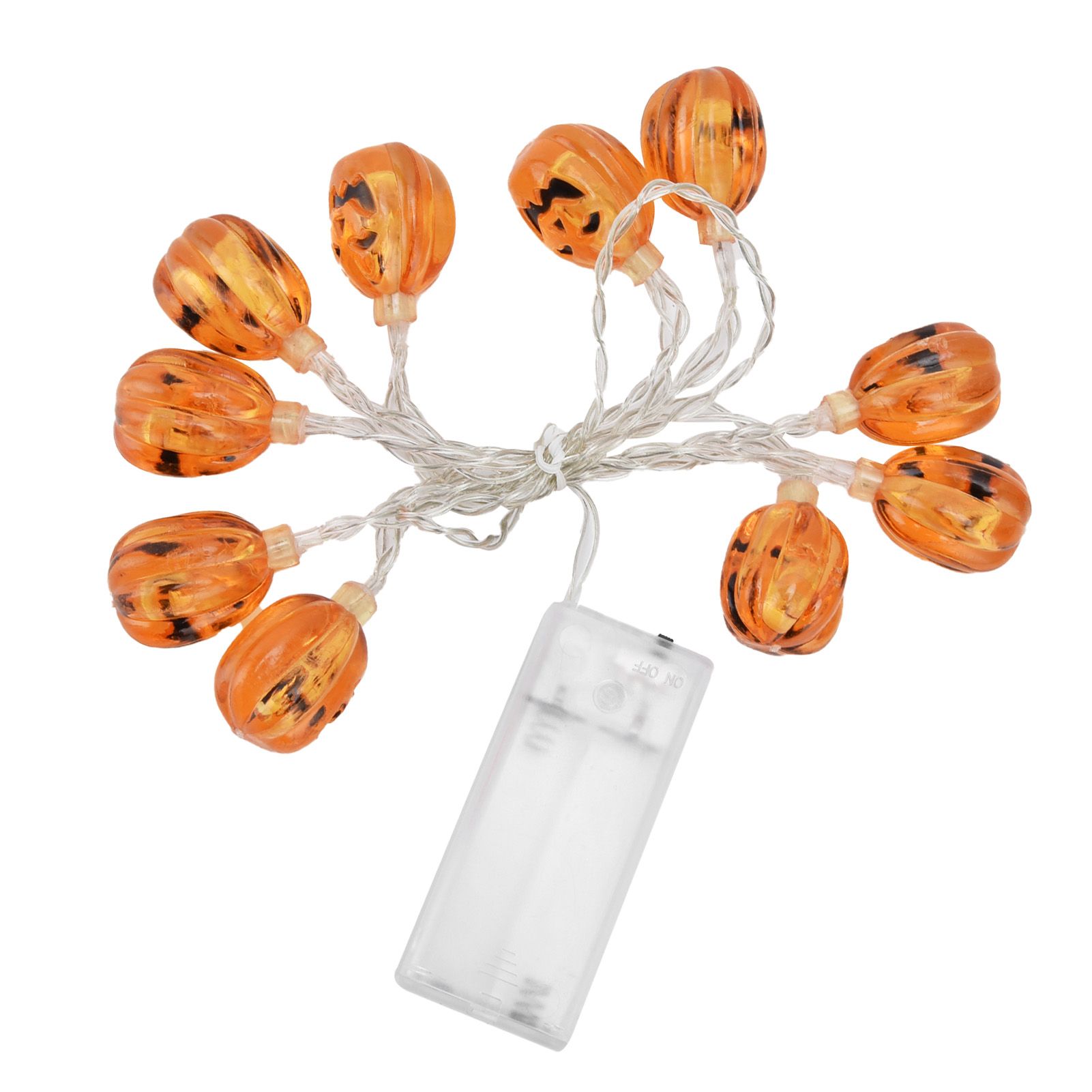 10LED Pumpkin String Lights Battery Operated Halloween Decorative Lamp for view 9