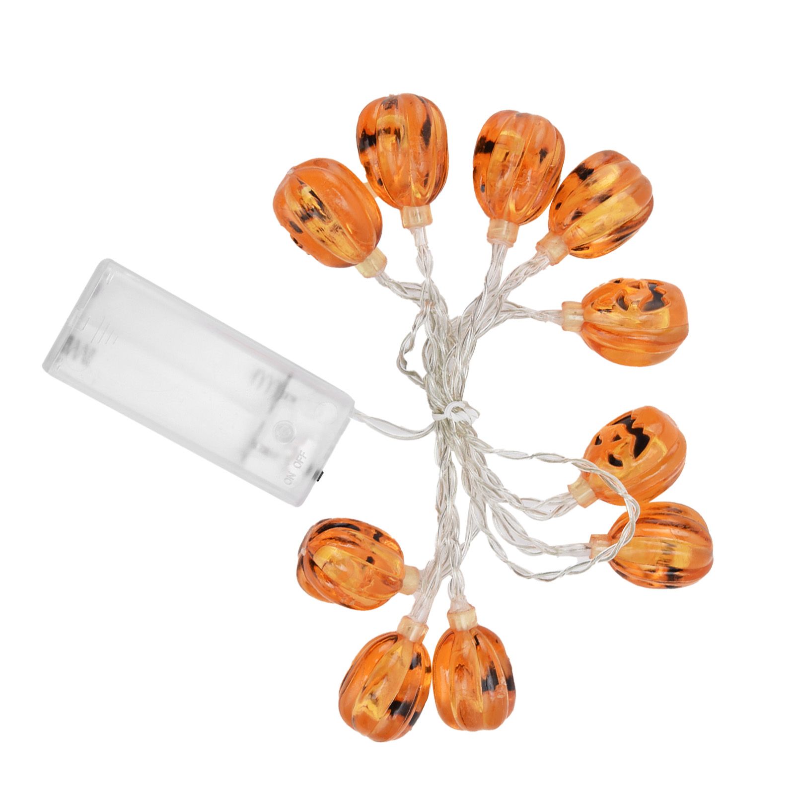 10LED Pumpkin String Lights Battery Operated Halloween Decorative Lamp for view 10