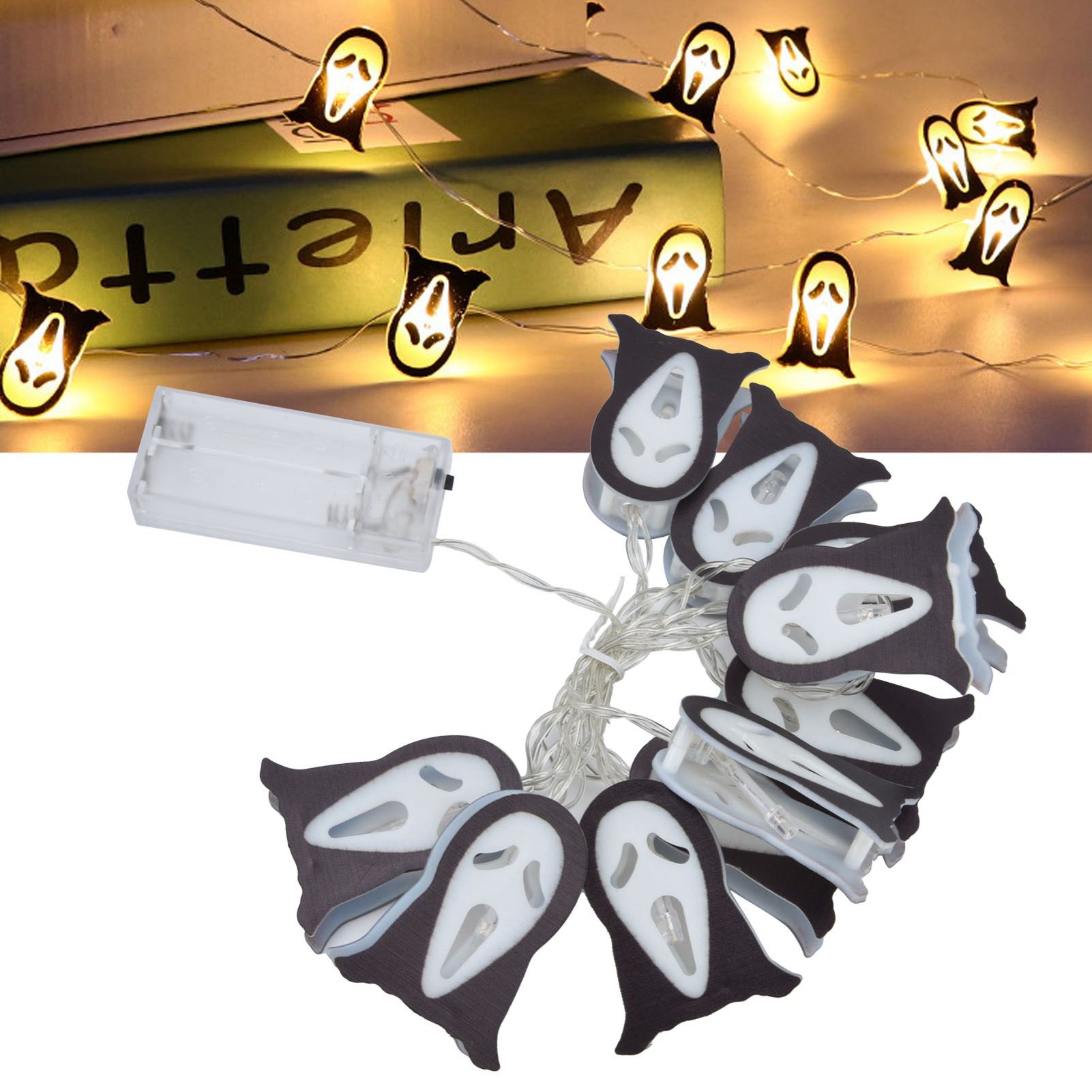 Halloween Ghosts String Lights 10LED String Light for Outdoor Indoor Holiday view 12