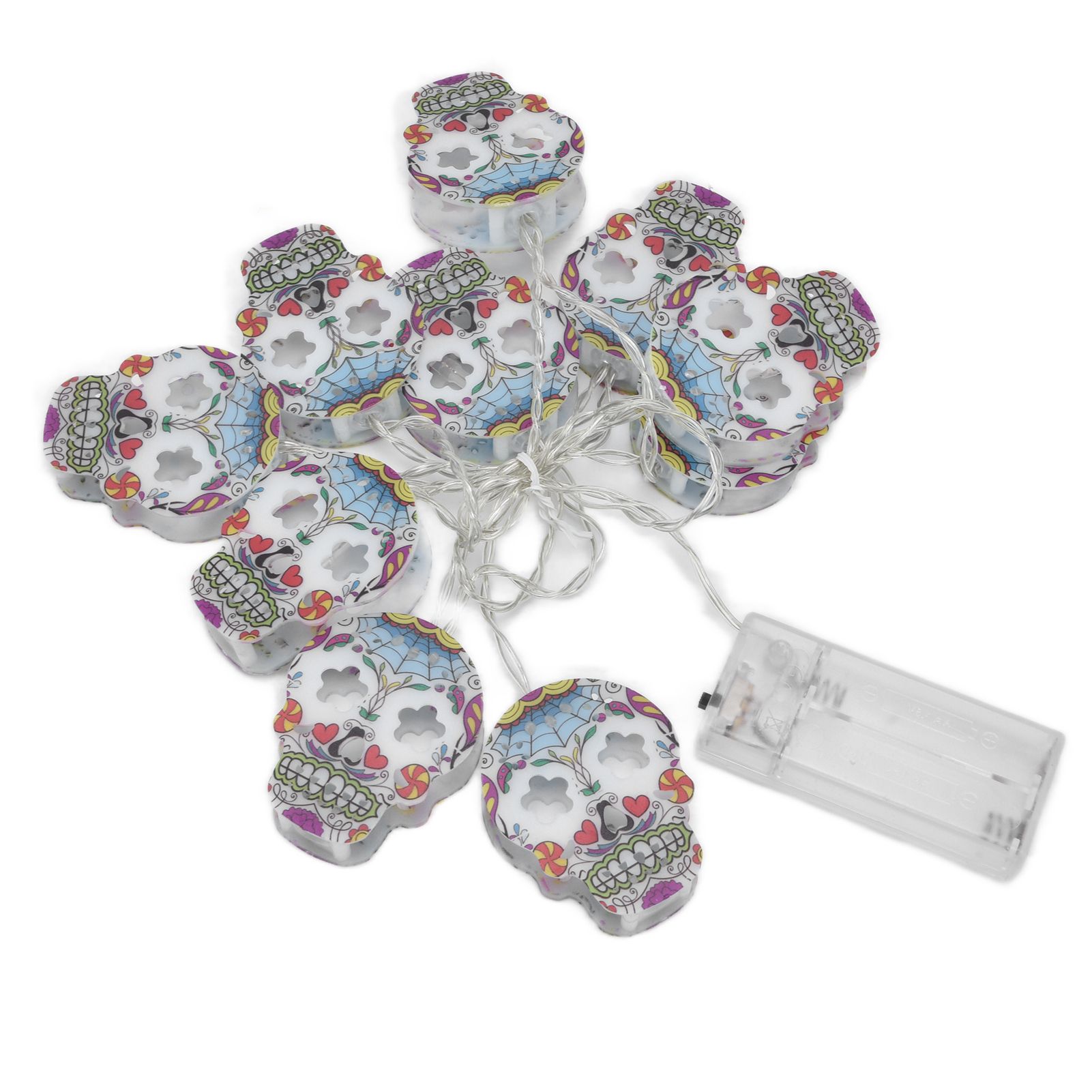 10LED Skull String Lights Halloween String Lights for Festival Party Holiday view 2