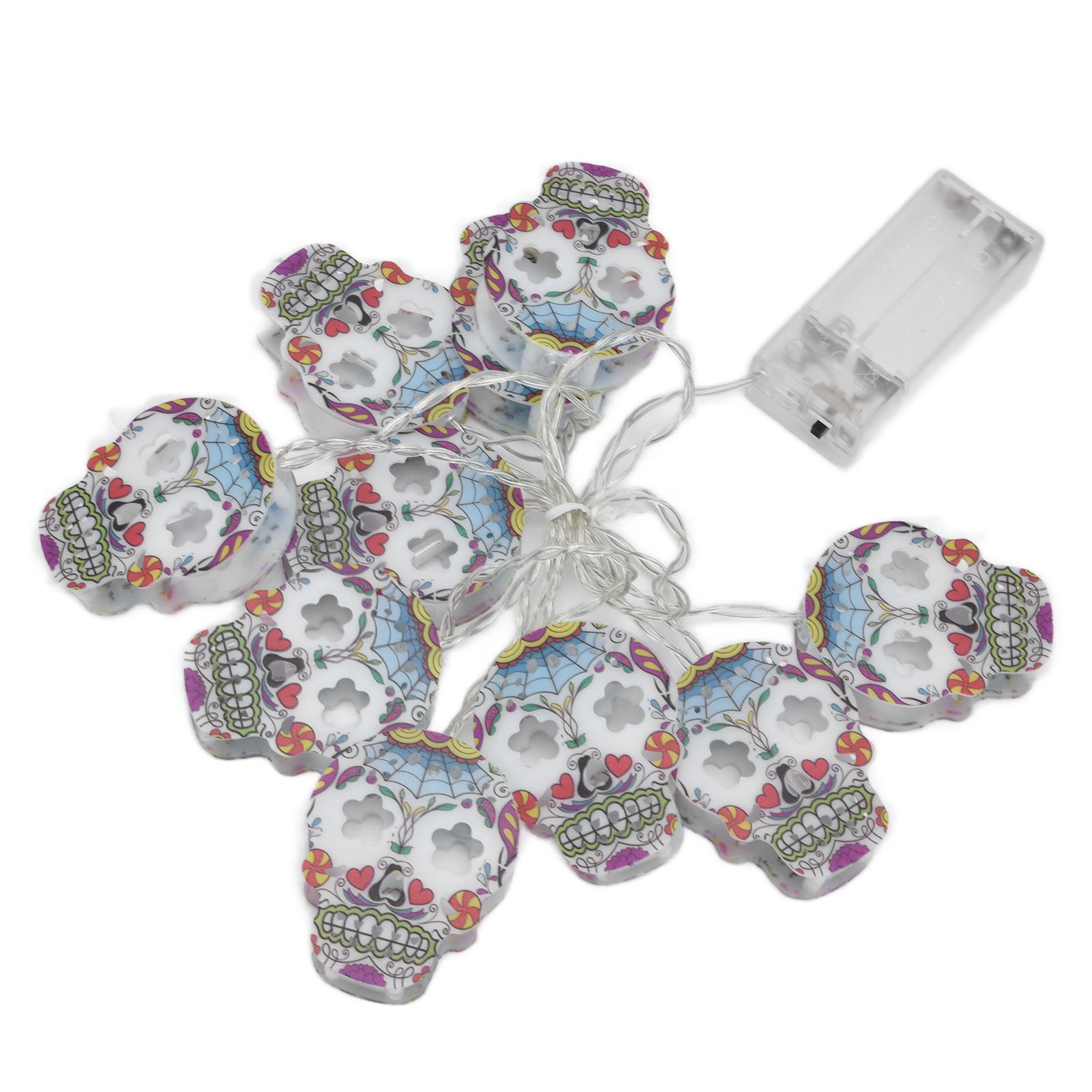 10LED Skull String Lights Halloween String Lights for Festival Party Holiday view 5