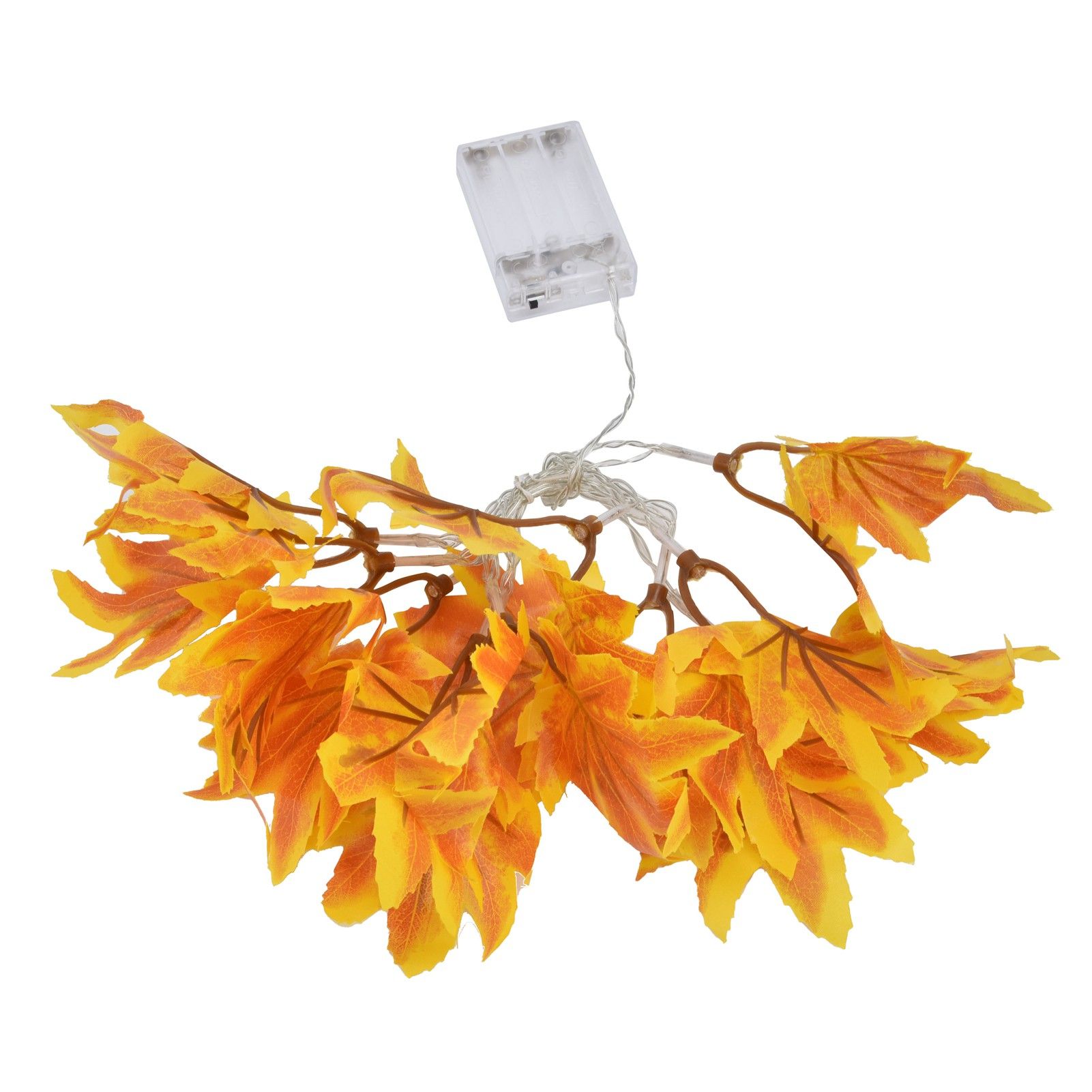 LED Yellow Leaf Light Battery Powered Durable Autumn Maple String Light for view 2