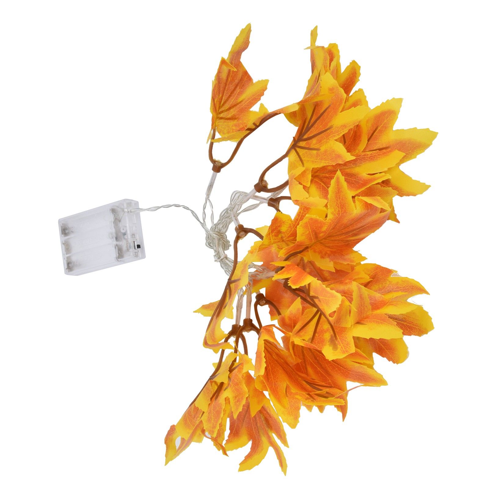 LED Yellow Leaf Light Battery Powered Durable Autumn Maple String Light for view 4