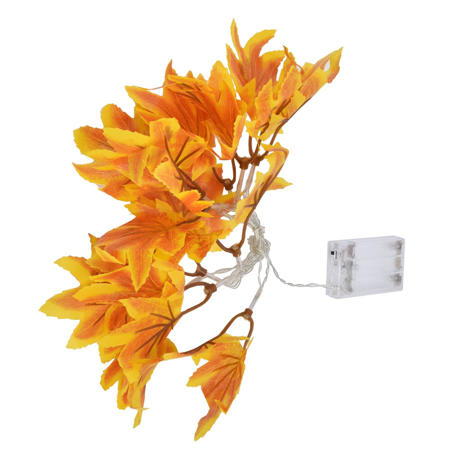 LED Yellow Leaf Light Battery Powered Durable Autumn Maple String Light for view 5