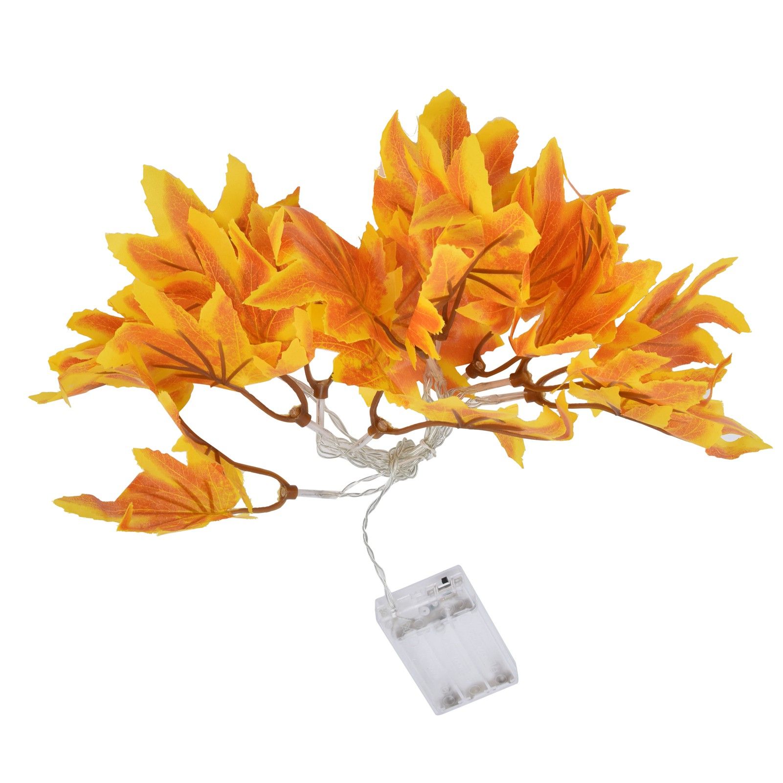 LED Yellow Leaf Light Battery Powered Durable Autumn Maple String Light for view 6