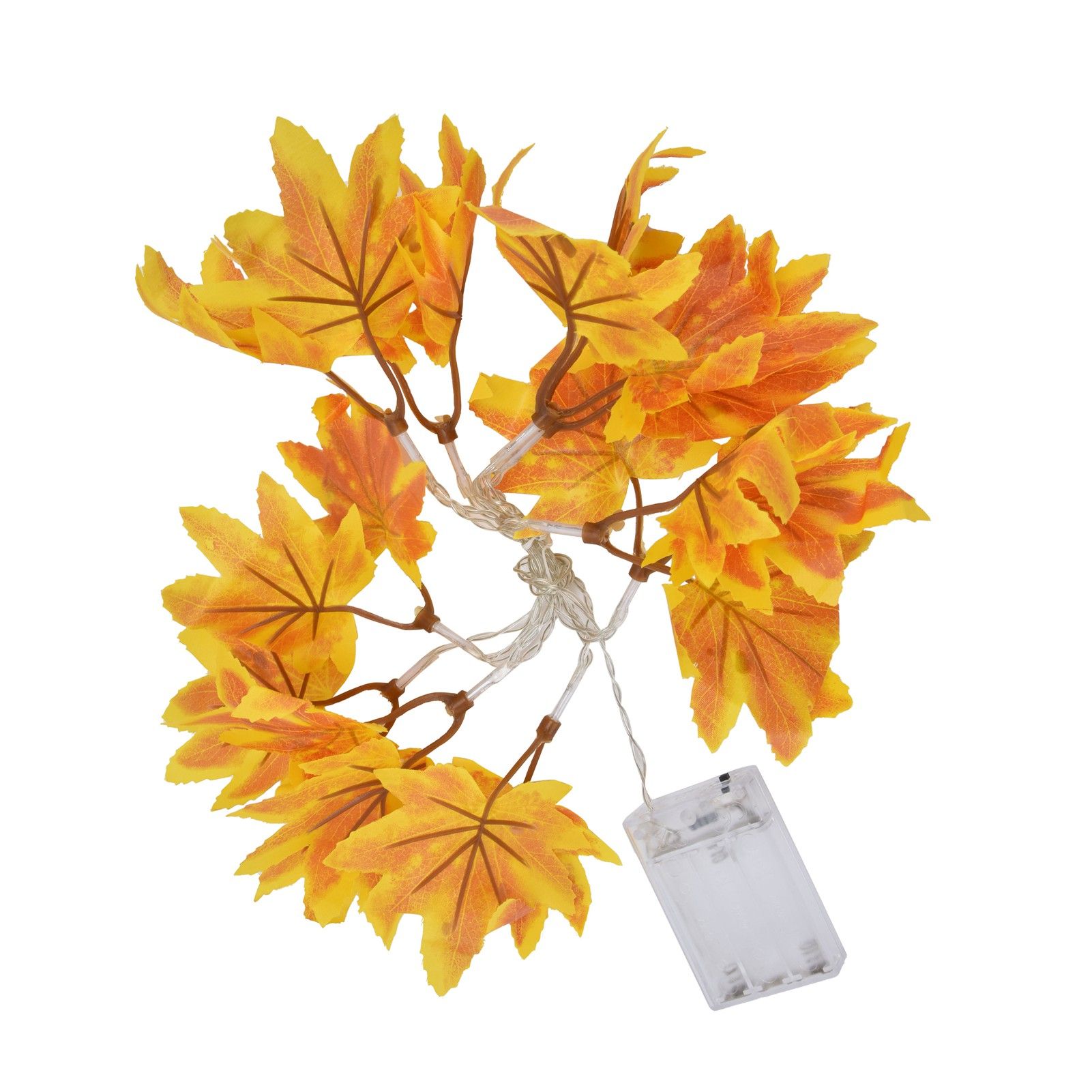 LED Yellow Leaf Light Battery Powered Durable Autumn Maple String Light for view 9