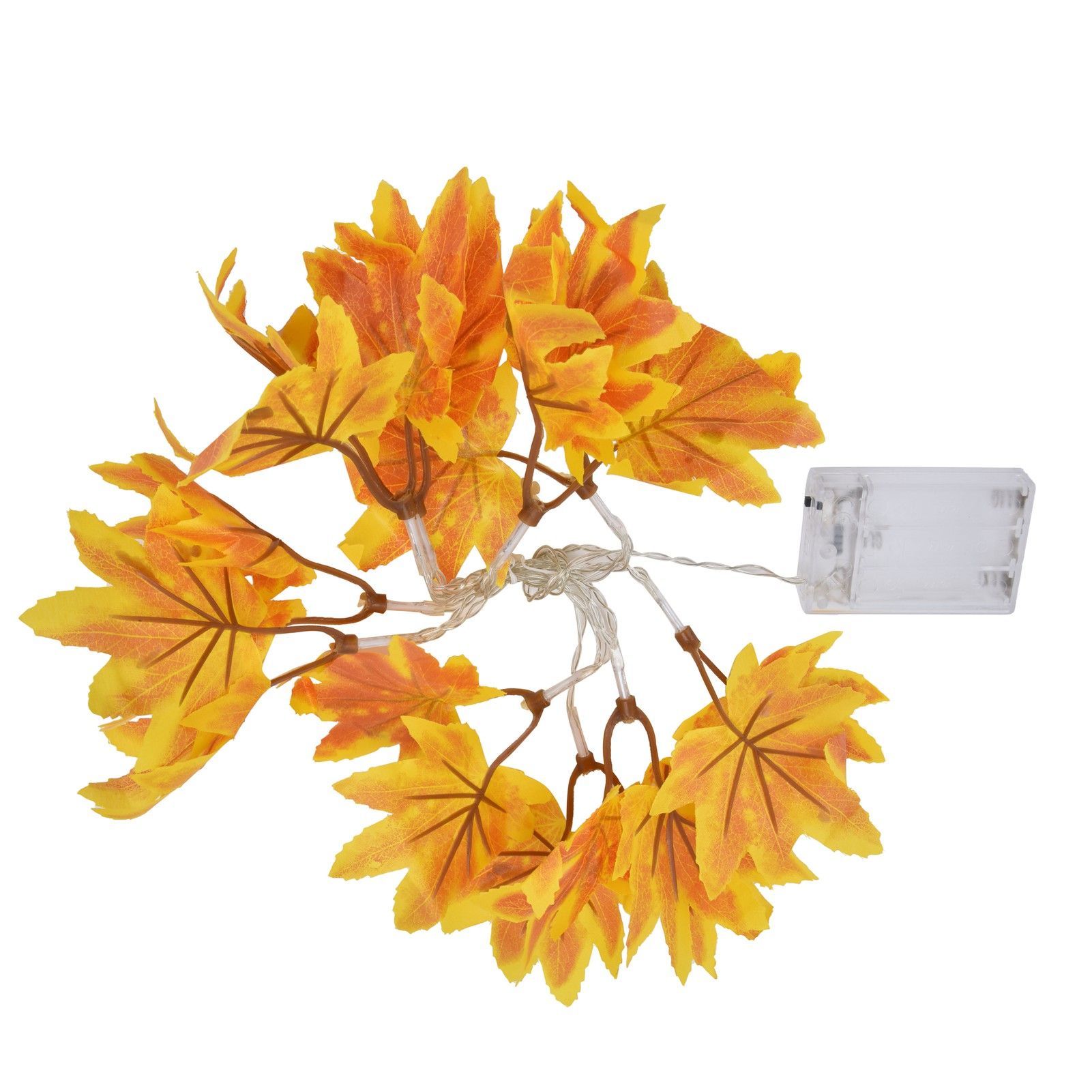 LED Yellow Leaf Light Battery Powered Durable Autumn Maple String Light for view 10