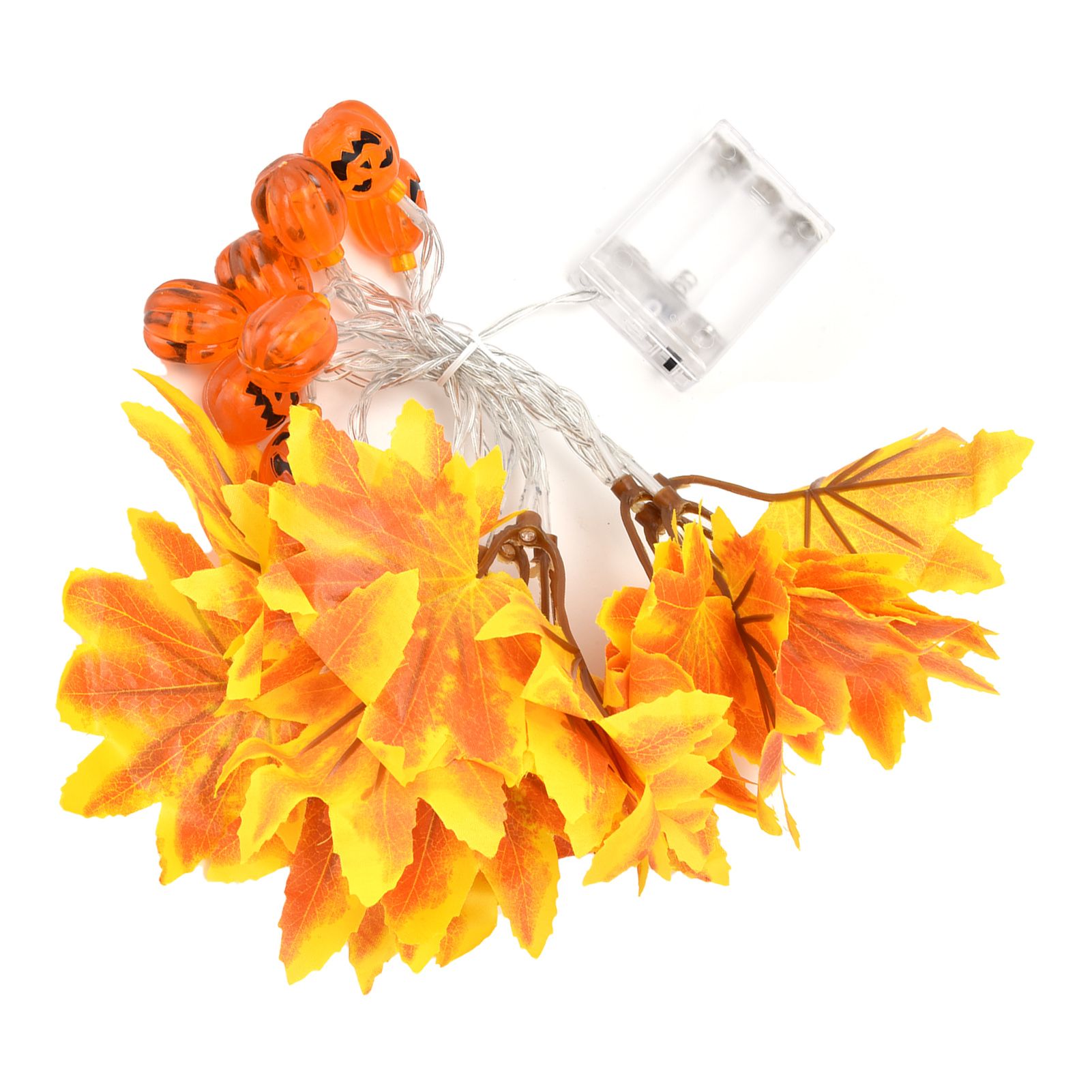 LED String Light Yellow Maple Leaves Pumpkin Grimace Design Ambient Light with view 2