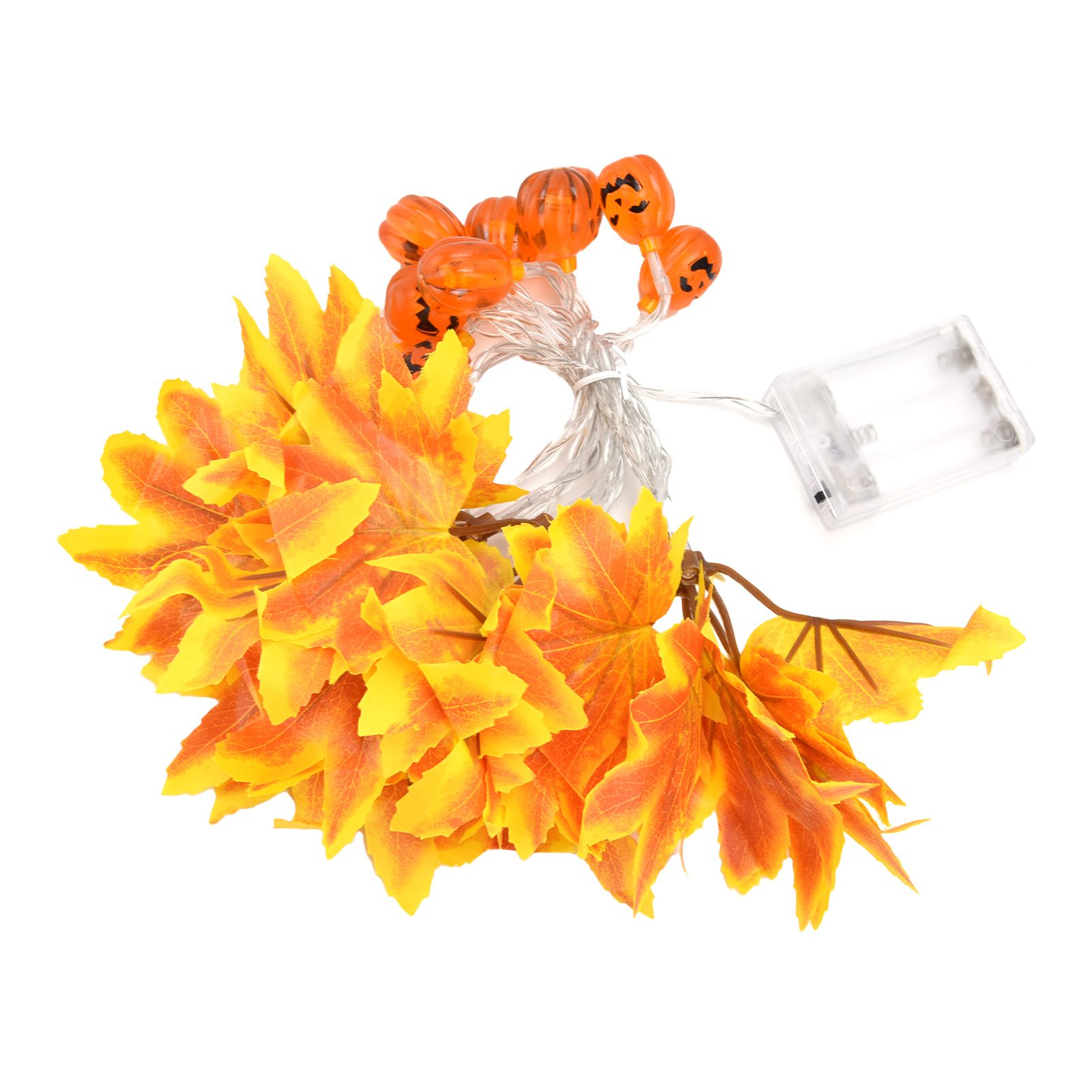 LED String Light Yellow Maple Leaves Pumpkin Grimace Design Ambient Light with view 5