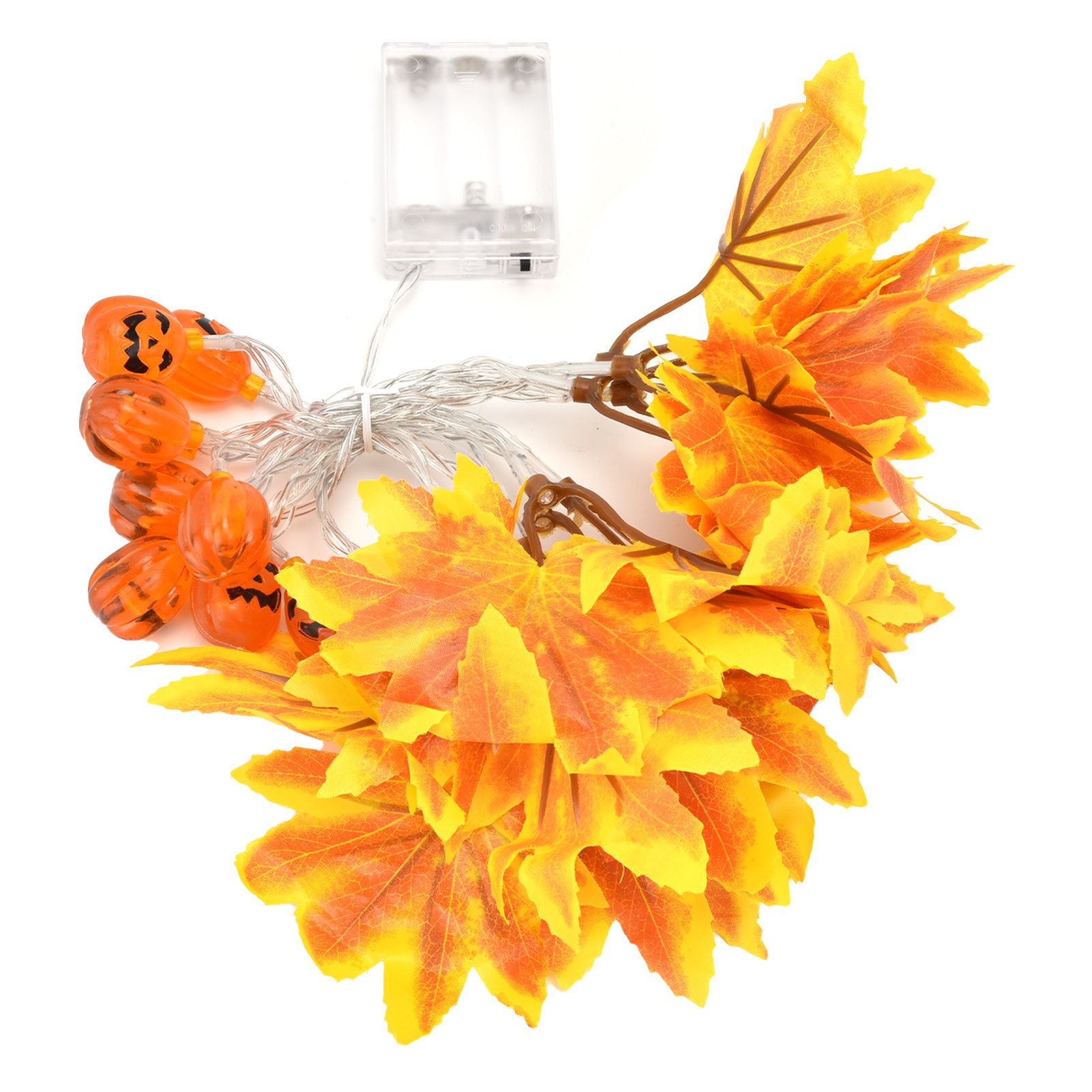 LED String Light Yellow Maple Leaves Pumpkin Grimace Design Ambient Light with view 6