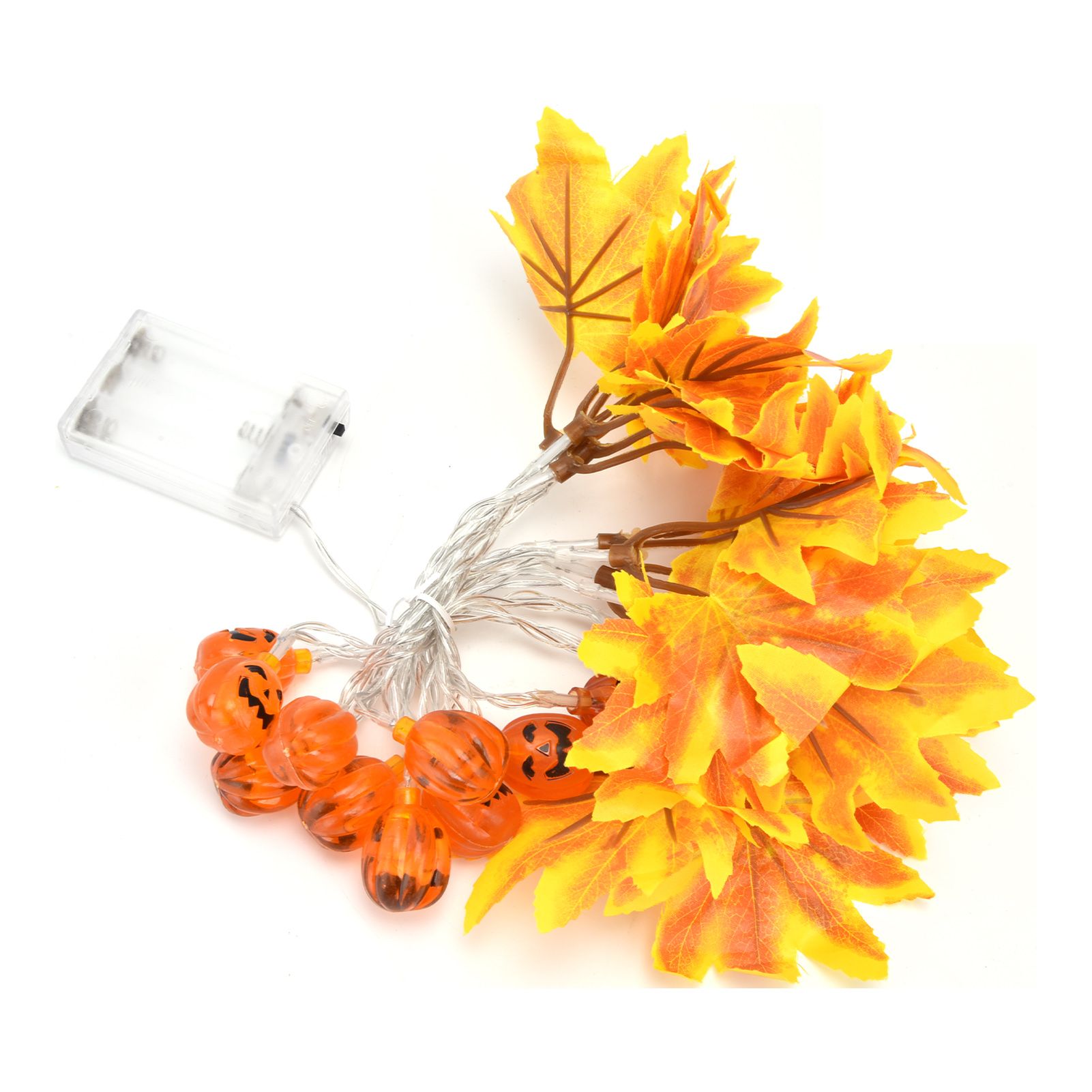 LED String Light Yellow Maple Leaves Pumpkin Grimace Design Ambient Light with view 7