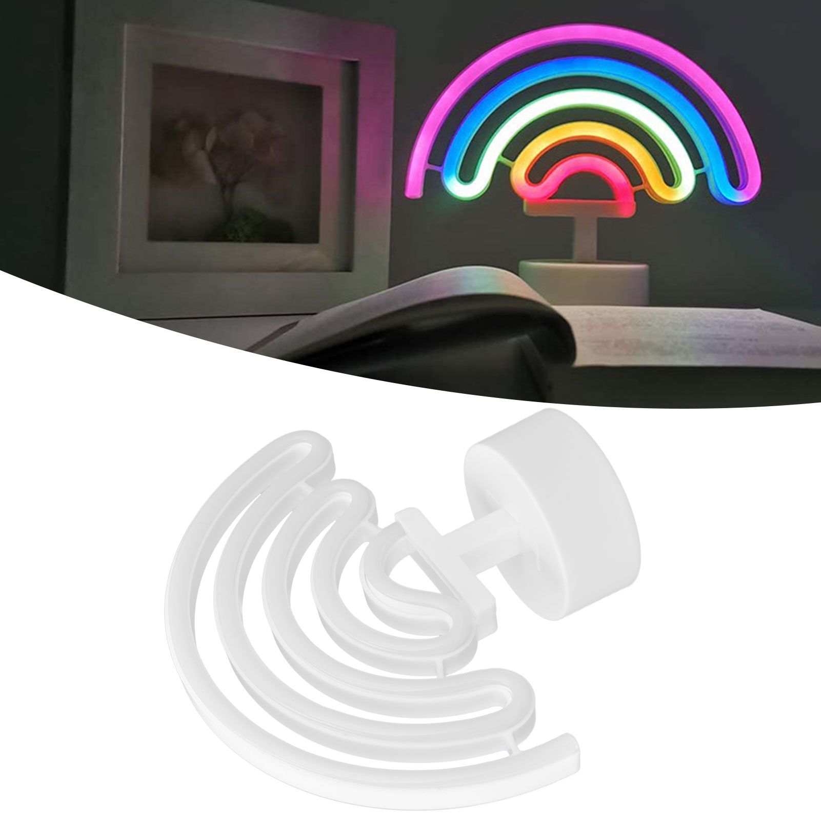 LED Neon Light with Base RGB Colorful Neon Sign Table Lamp Home Bedroom Bar view 12