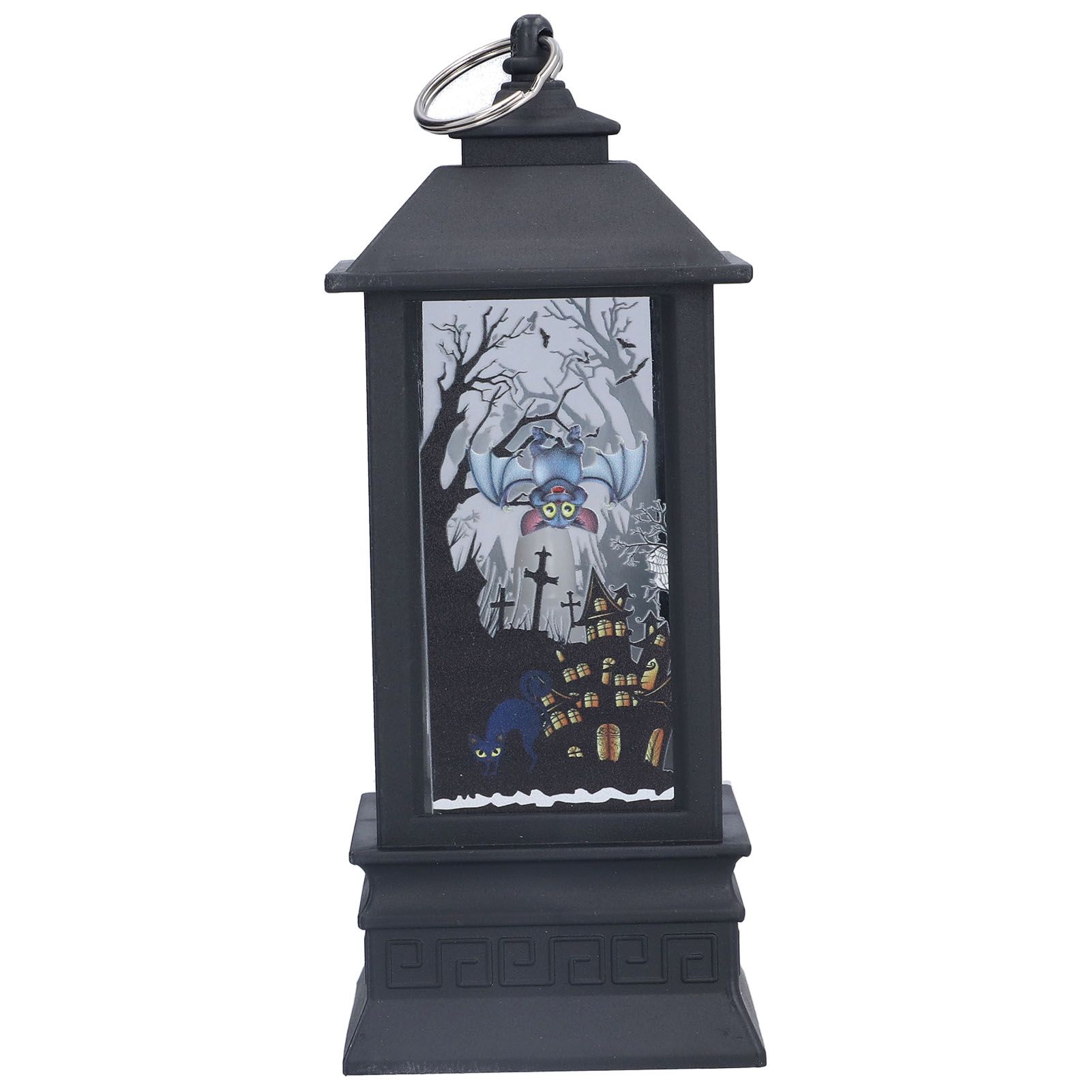 Halloween Lantern LED Witch Pattern Night Light Simulated Candle Flame Light view 4