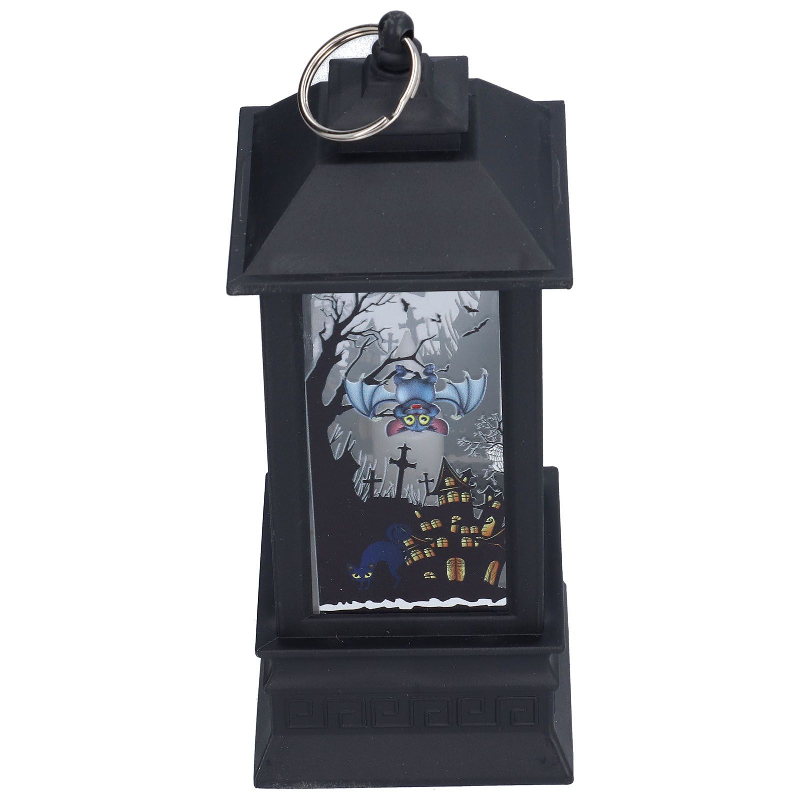 Halloween Lantern LED Witch Pattern Night Light Simulated Candle Flame Light view 5