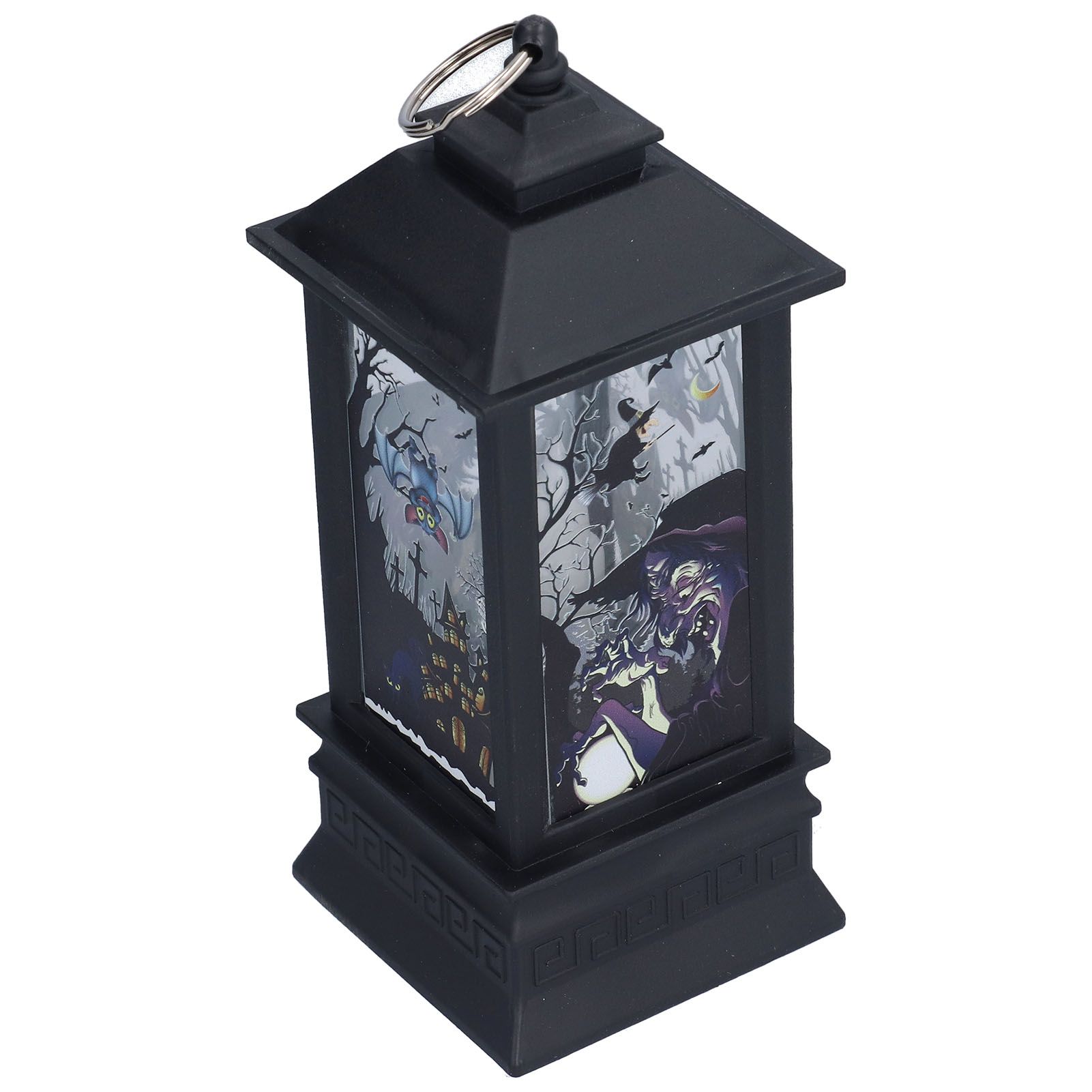 Halloween Lantern LED Witch Pattern Night Light Simulated Candle Flame Light view 6