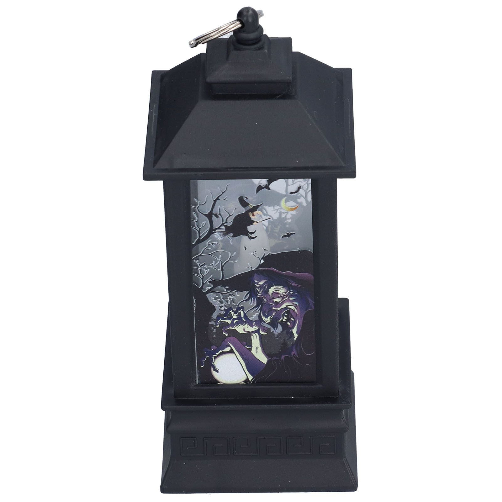 Halloween Lantern LED Witch Pattern Night Light Simulated Candle Flame Light view 8