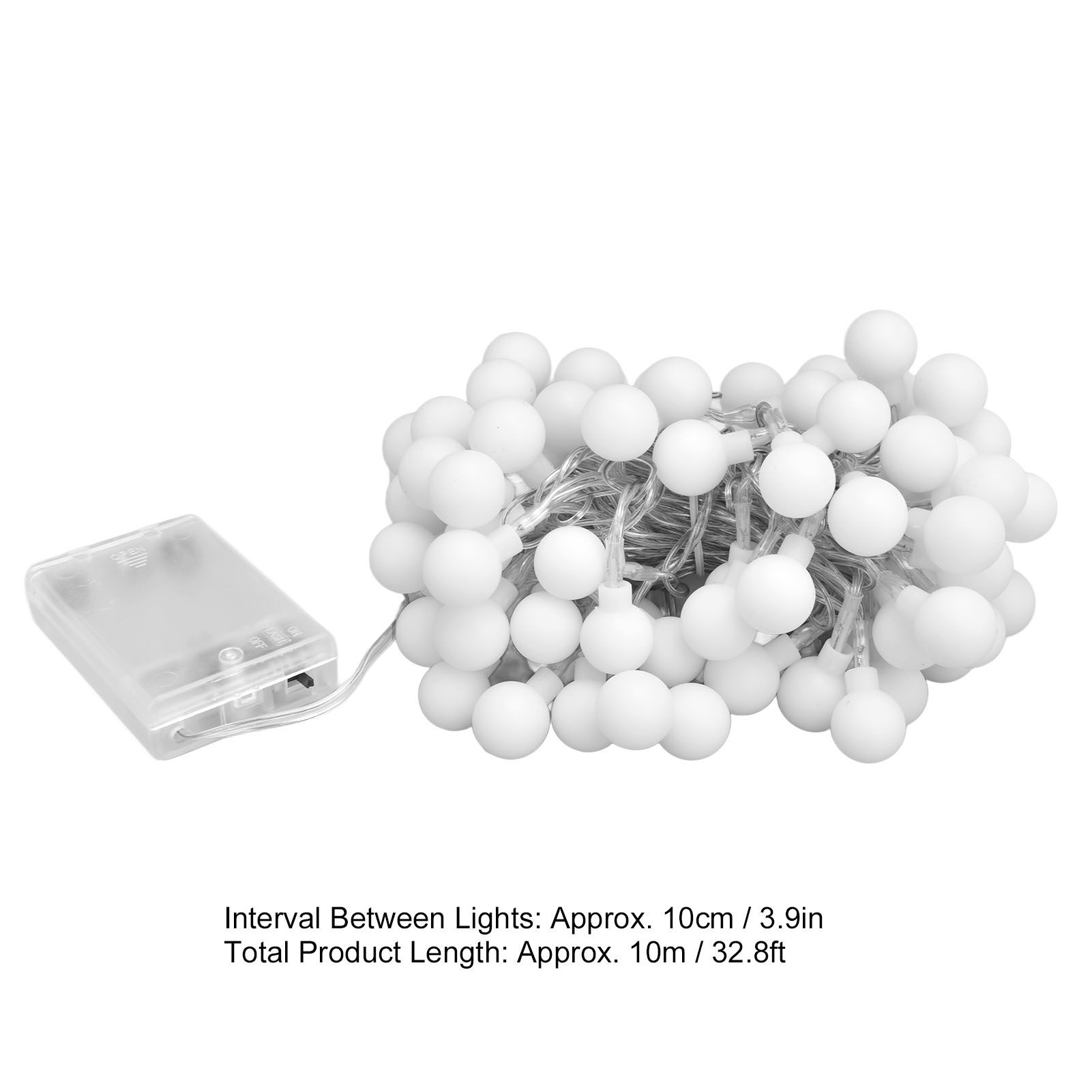 10m LED Artificial Pearl String Lamp 100LED Decorative Spherical String Light view 14
