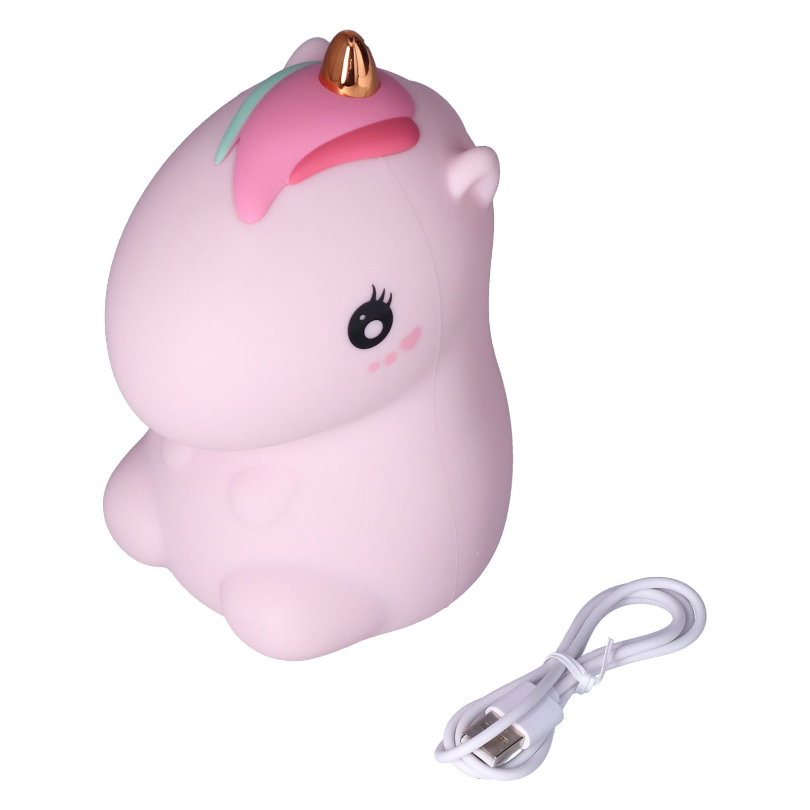 Cute Night Light Cute USB Rechargeable Silicon Lamps with 7 Color Change for Kids view 2