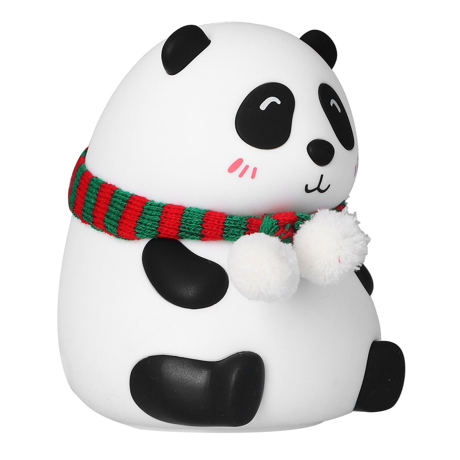 Panda Shape Tap Night Light with 7 Colors Changing USB Charging Silicone Lamp view 2