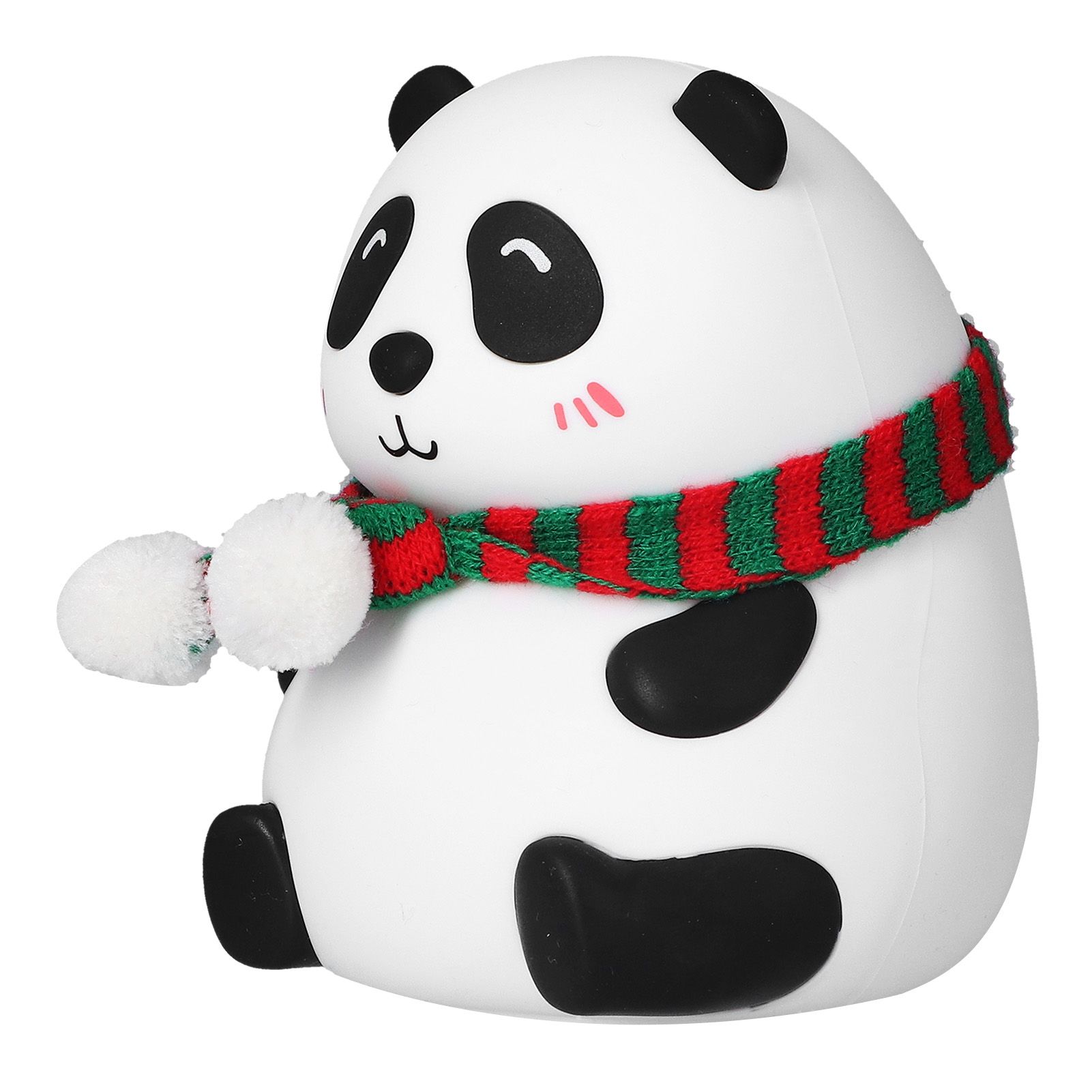 Panda Shape Tap Night Light with 7 Colors Changing USB Charging Silicone Lamp view 3