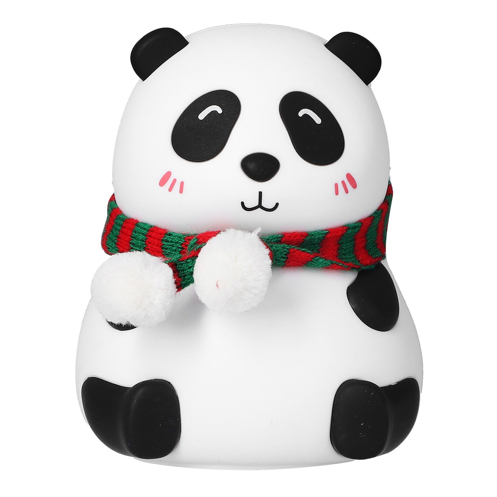 Panda Shape Tap Night Light with 7 Colors Changing USB Charging Silicone Lamp view 4